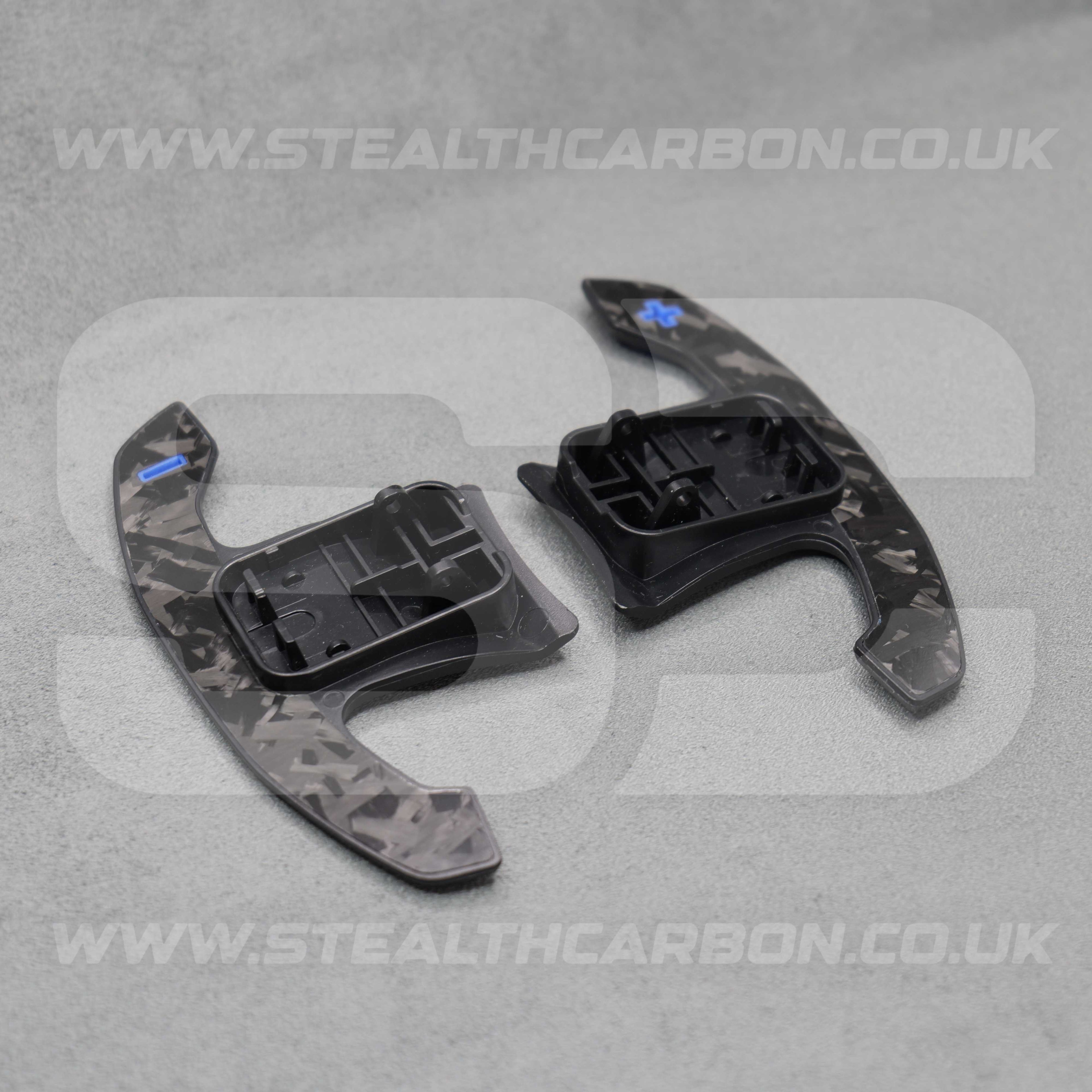 BMW Genuine Forged Carbon Fibre & Blue Gear Shifter Paddles F80 M3 F82 M4 M2 F30