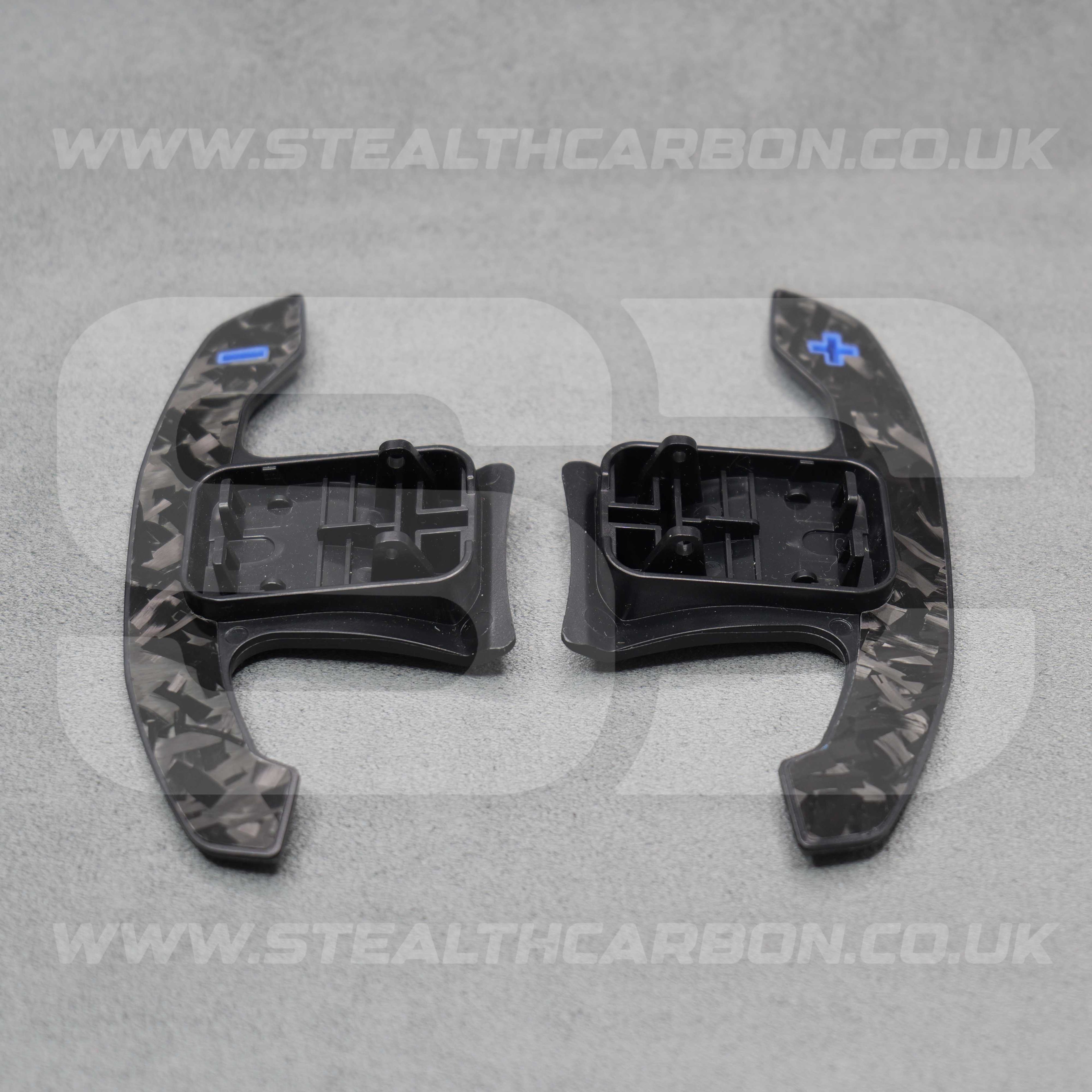 BMW Genuine Forged Carbon Fibre & Blue Gear Shifter Paddles F80 M3 F82 M4 M2 F30