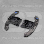 BMW Genuine Forged Carbon Fibre & Blue Gear Shifter Paddles F80 M3 F82 M4 M2 F30