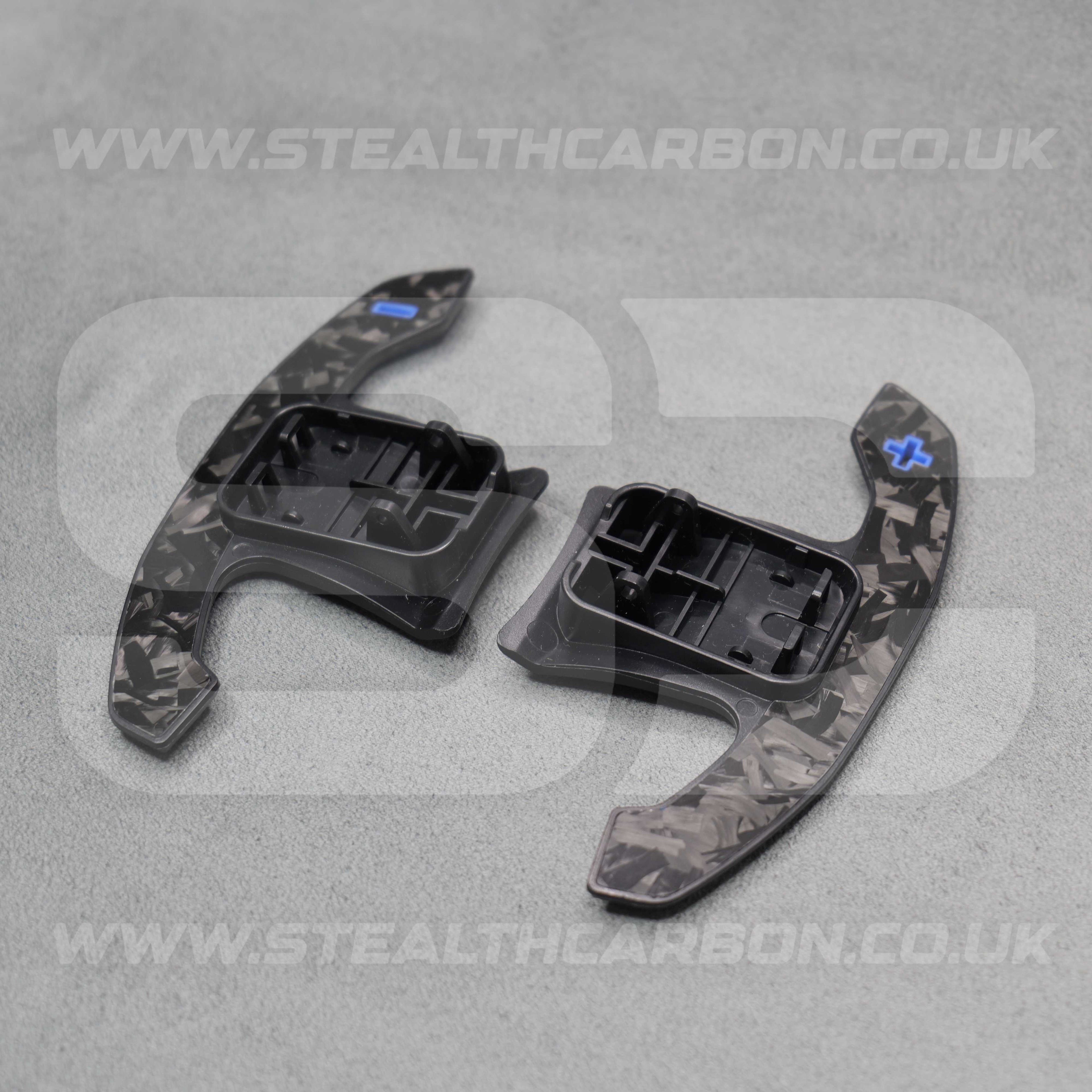 BMW Genuine Forged Carbon Fibre & Blue Gear Shifter Paddles F80 M3 F82 M4 M2 F30
