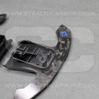 BMW Genuine Forged Carbon Fibre & Blue Gear Shifter Paddles F80 M3 F82 M4 M2 F30