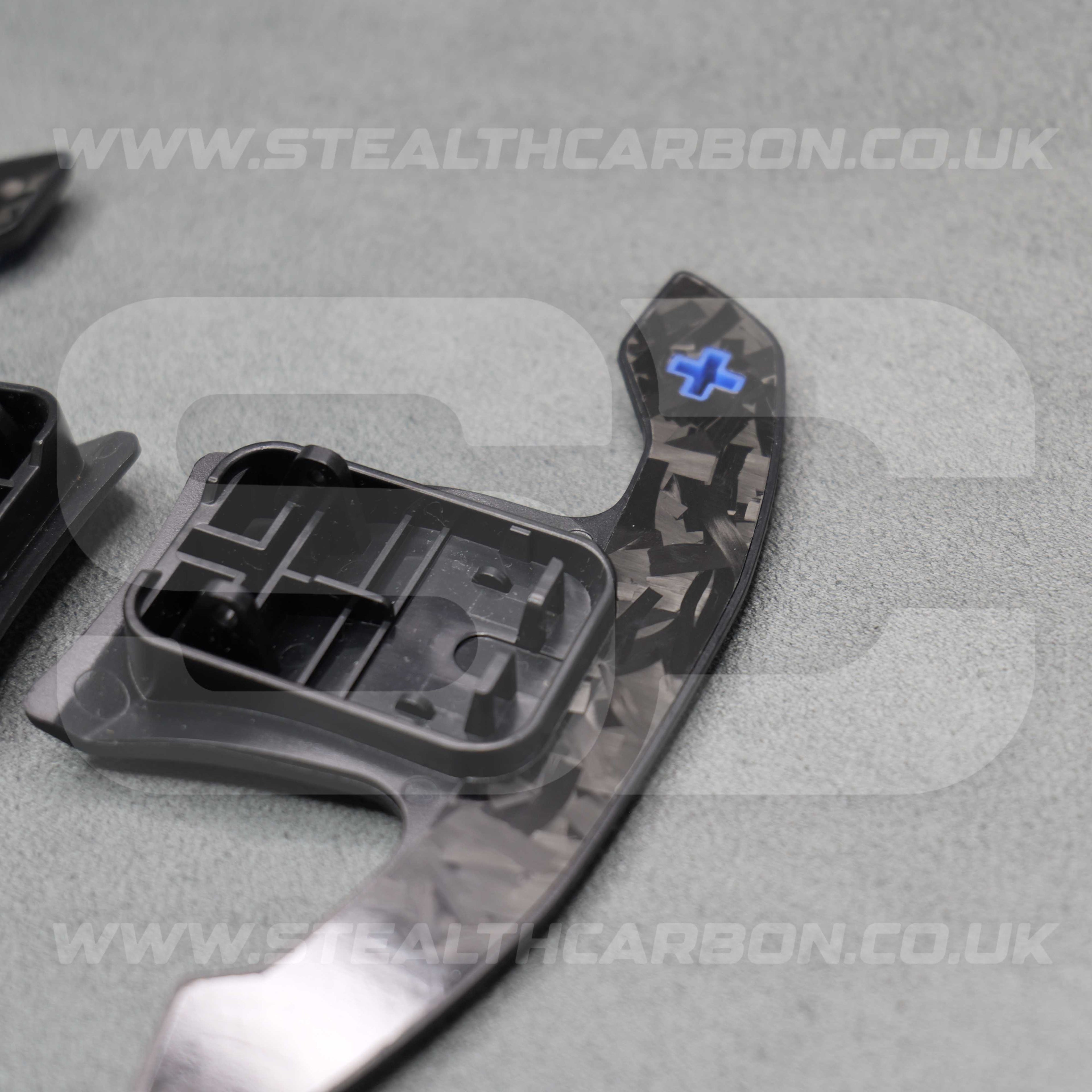 BMW Genuine Forged Carbon Fibre & Blue Gear Shifter Paddles F80 M3 F82 M4 M2 F30