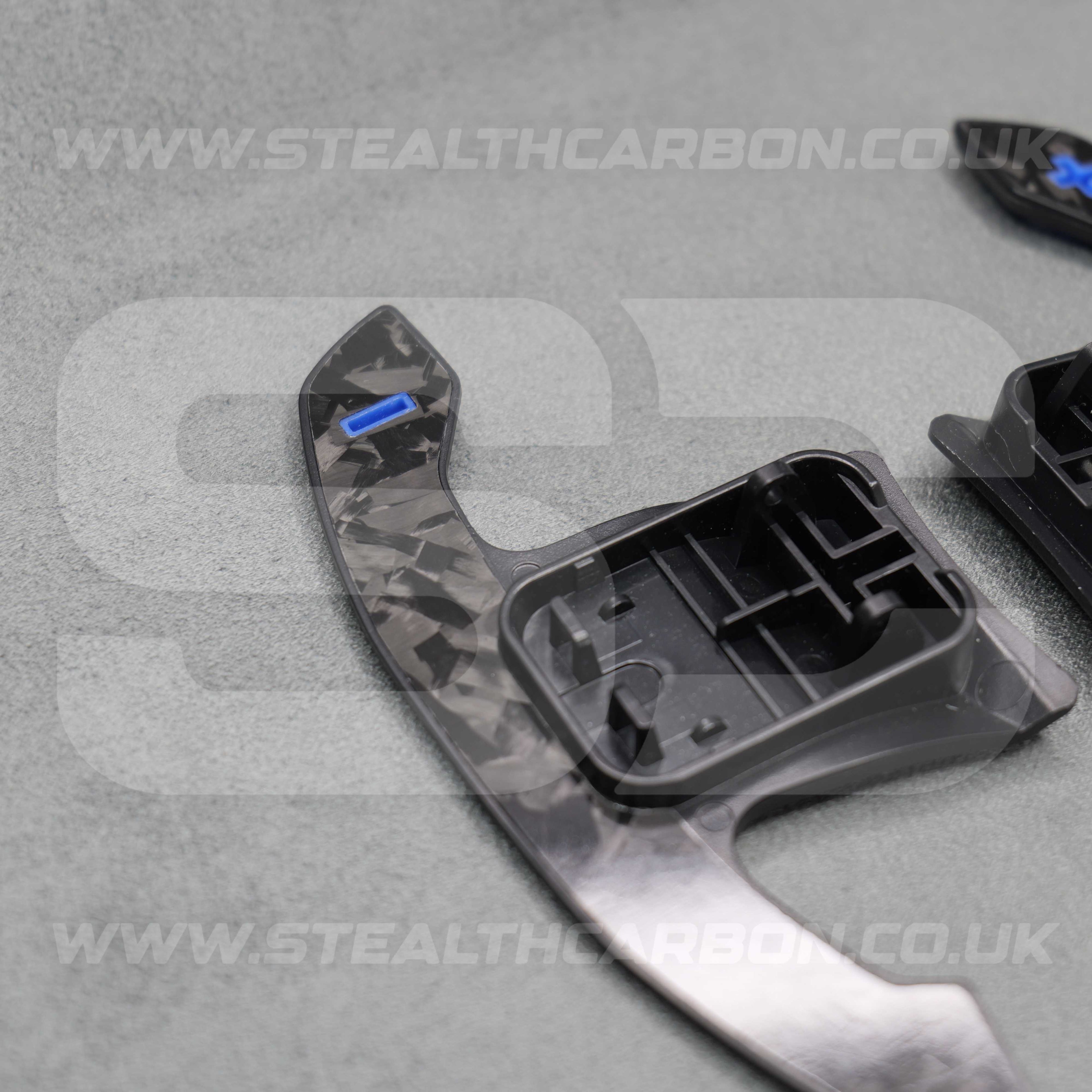 BMW Genuine Forged Carbon Fibre & Blue Gear Shifter Paddles F80 M3 F82 M4 M2 F30