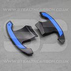 Toyota GR Supra Carbon Fibre & Blue Gear Shifter Paddles J29/DB A90/A9 - 2019 +
