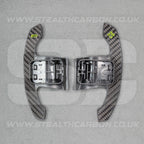 BMW Carbon Fibre / Yellow Gear Paddles Shifters F80 M3 F82 F83 M4 F87 M2 F30 G20