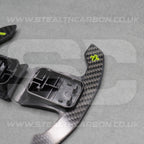 Toyota GR Supra Real Carbon Fibre & Yellow Gear Shifter Paddles A90/A91