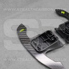 Toyota GR Supra Real Carbon Fibre & Yellow Gear Shifter Paddles A90/A91