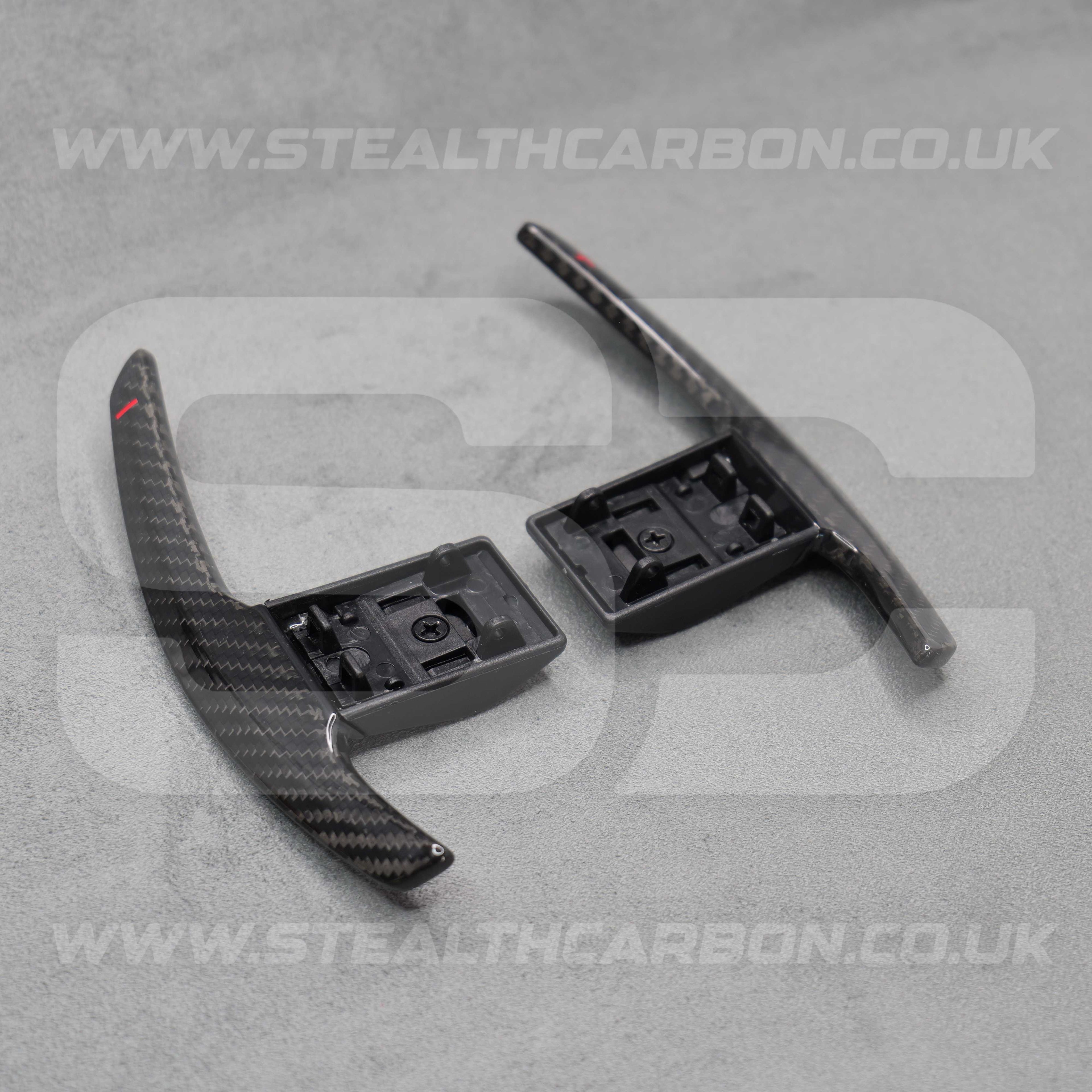 Carbon Fibre / Red Gear Paddle Shifters for BMW F80 M3 F82 F83 M4 F87 M2 F30