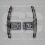 Carbon Fibre / Red Gear Paddle Shifters for BMW F80 M3 F82 F83 M4 F87 M2 F30