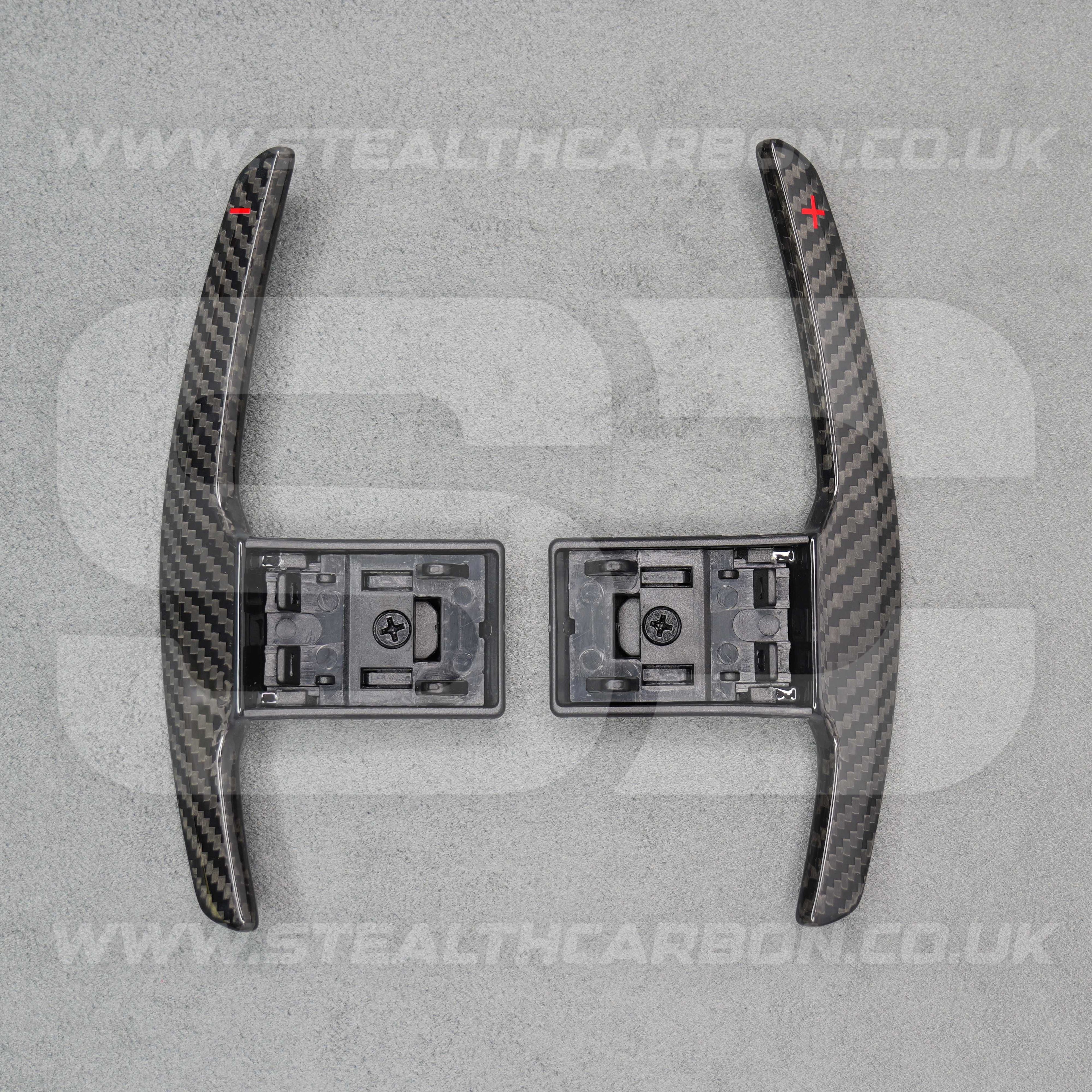Carbon Fibre / Red Gear Paddle Shifters for BMW F80 M3 F82 F83 M4 F87 M2 F30