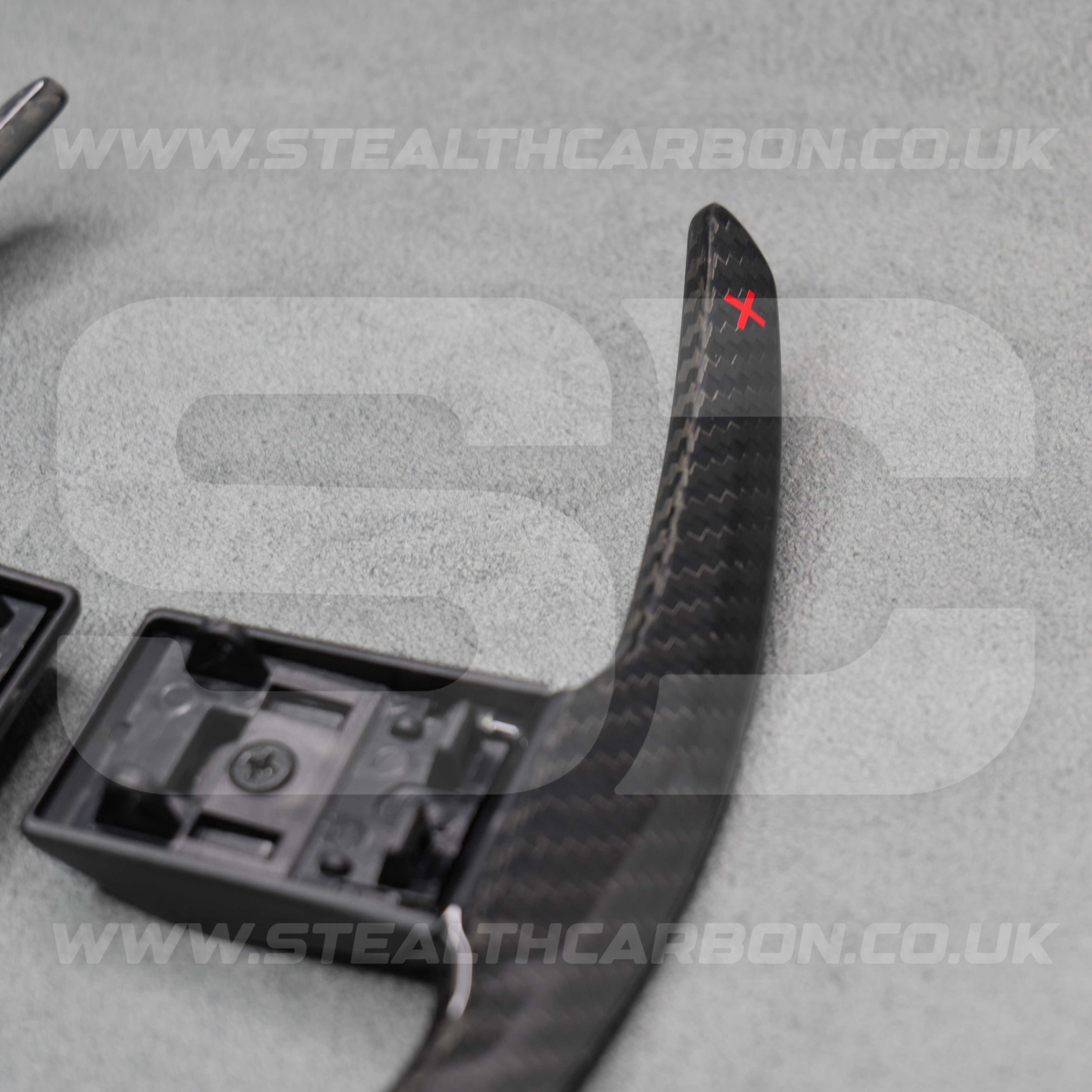 Carbon Fibre / Red Gear Paddle Shifters for BMW F80 M3 F82 F83 M4 F87 M2 F30