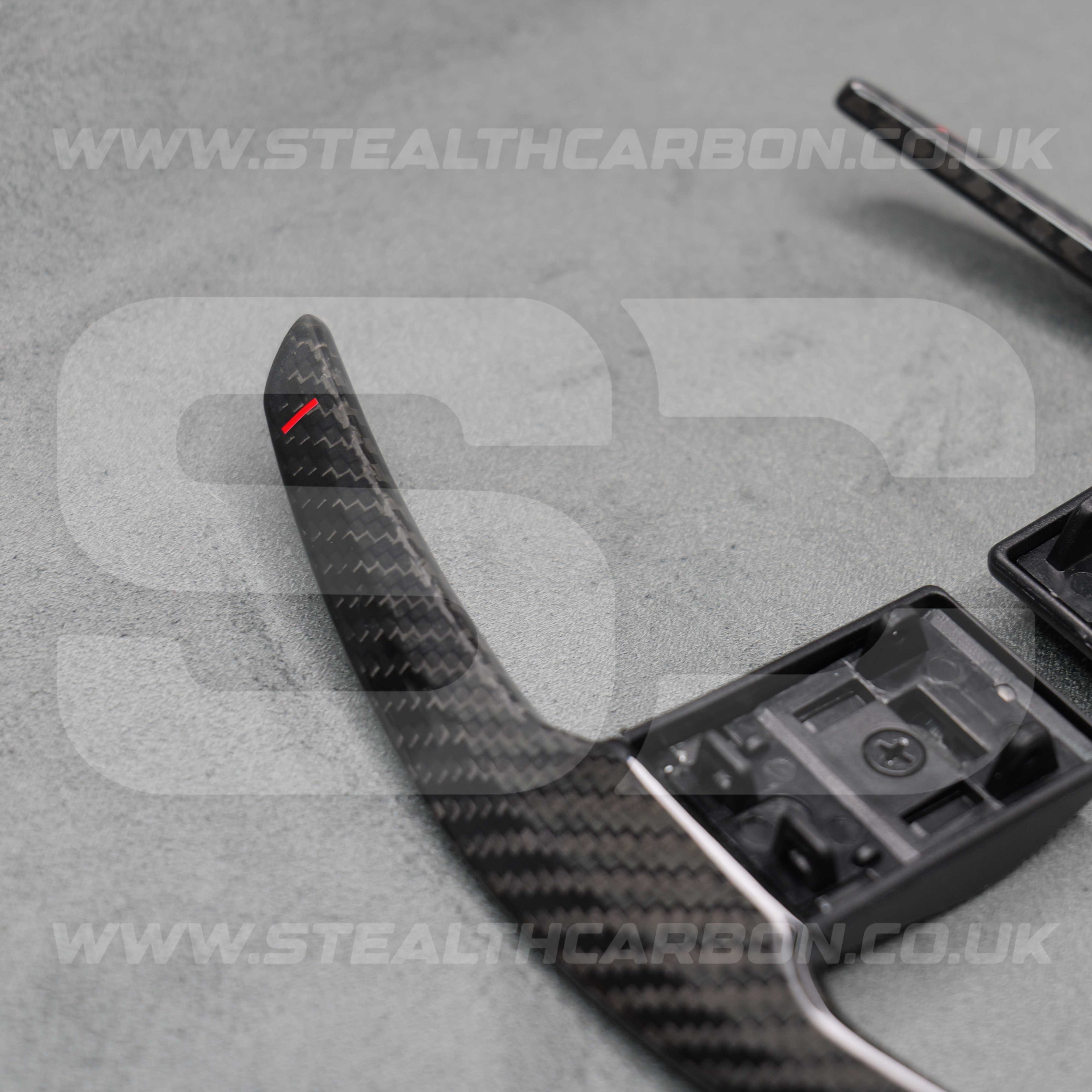 Carbon Fibre / Red Gear Paddle Shifters for BMW F80 M3 F82 F83 M4 F87 M2 F30