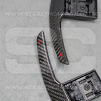 Carbon Fibre / Red Gear Paddle Shifters for BMW F80 M3 F82 F83 M4 F87 M2 F30