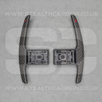 Satin Carbon Fibre / Red Gear Paddle Shifters BMW F80 M3 F82 F83 M4 F87 M2