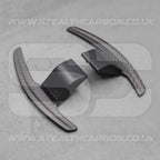 Satin Carbon Fibre / Red Gear Paddle Shifters BMW F80 M3 F82 F83 M4 F87 M2