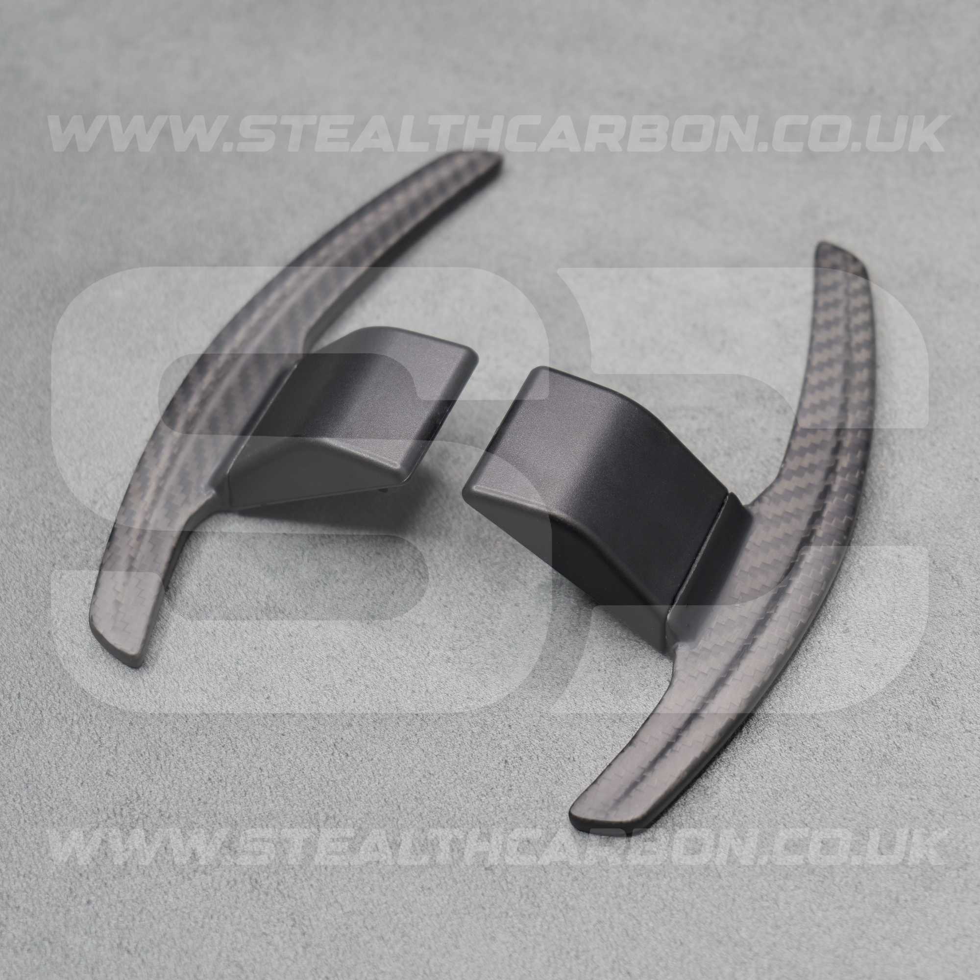 Satin Carbon Fibre / Red Gear Paddle Shifters BMW F80 M3 F82 F83 M4 F87 M2