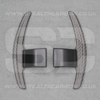 Satin Carbon Fibre / Red Gear Paddle Shifters BMW F80 M3 F82 F83 M4 F87 M2