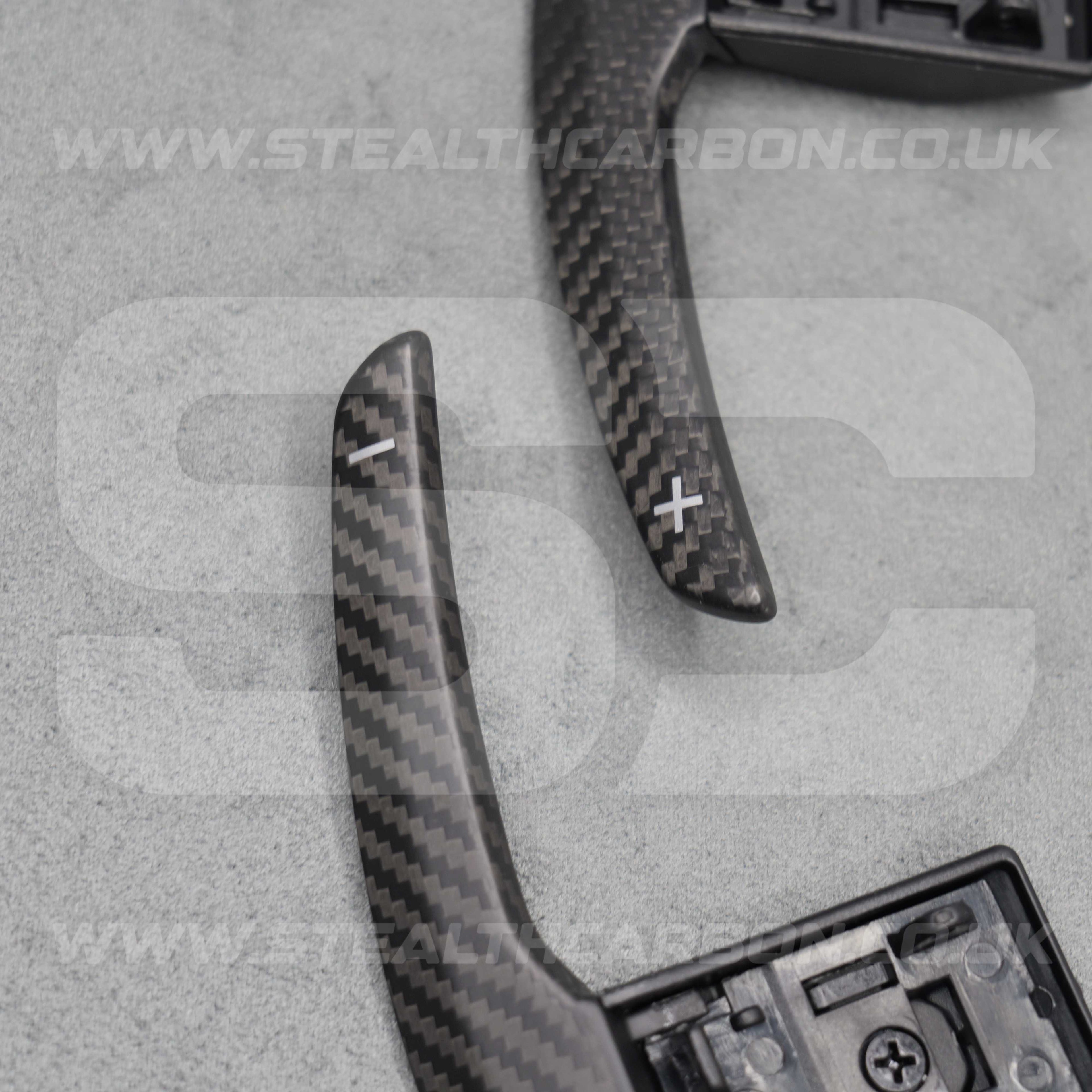 Satin Carbon Fibre Shifter Paddles BMW M3 M4 M2 F80 F82 F87 M5 M6 X5M X6M M