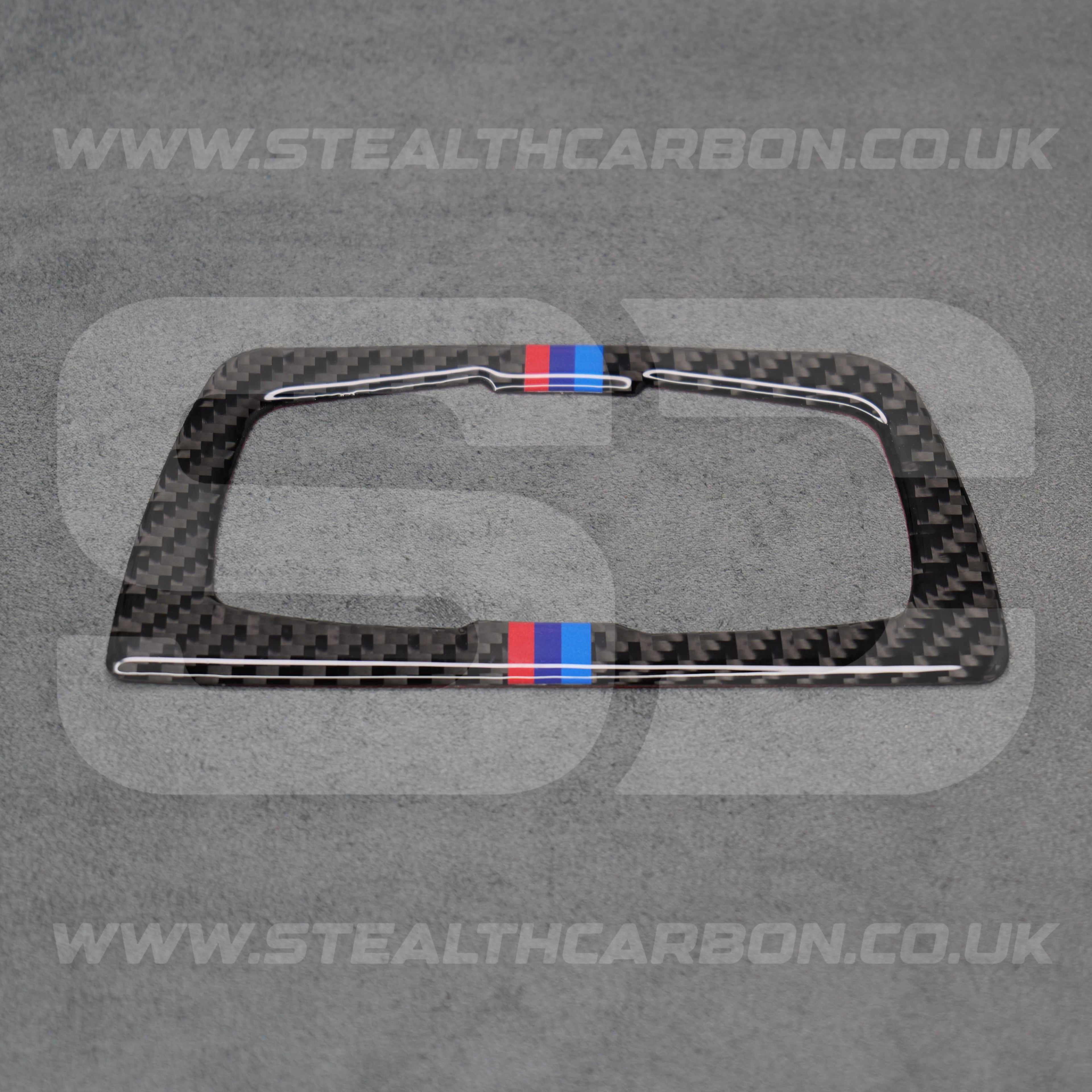 BMW Carbon Fibre M Stripe Headlight Switch Trim F30 F34 F80 M3 F82 M4 M5 F87 M2