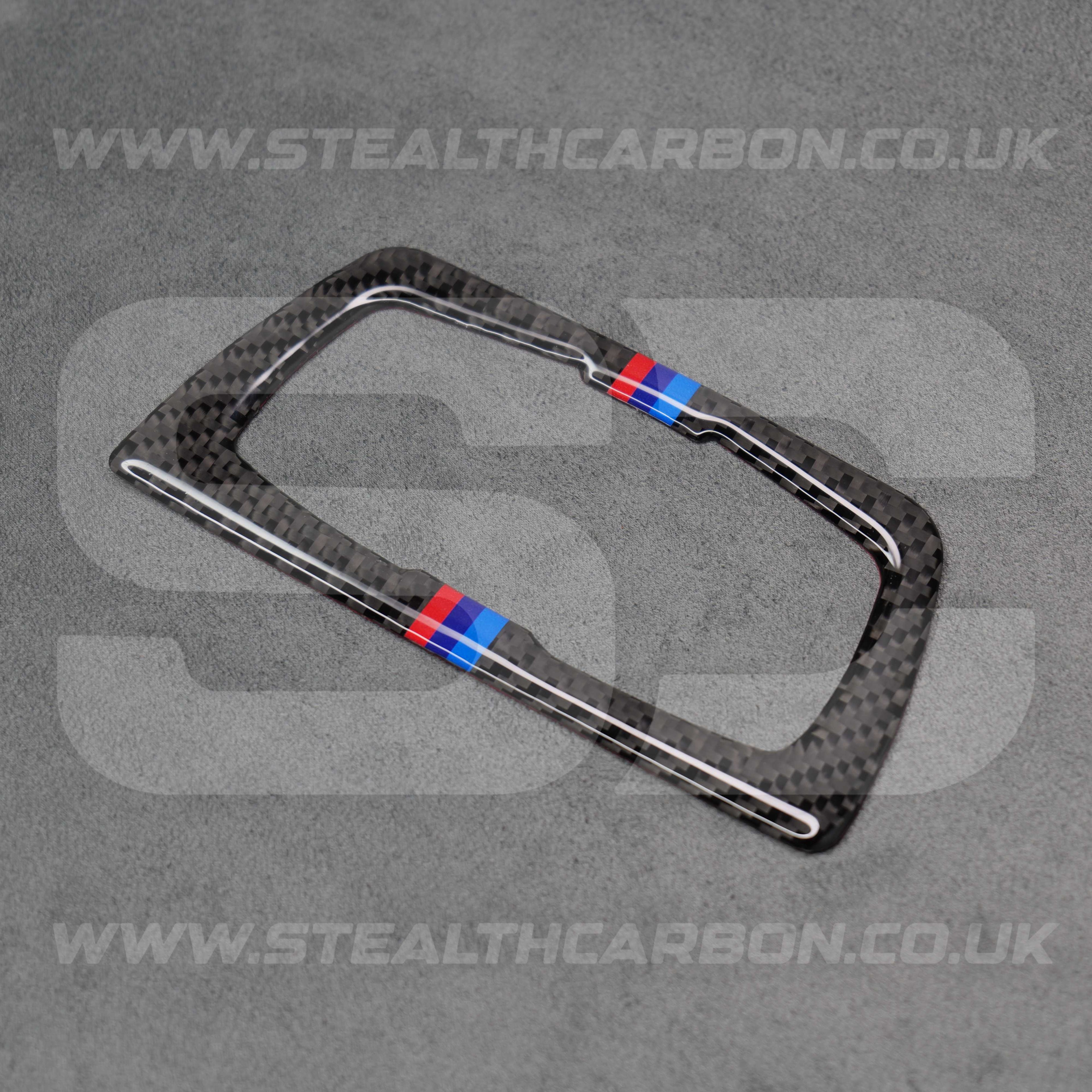 BMW Carbon Fibre M Stripe Headlight Switch Trim F30 F34 F80 M3 F82 M4 M5 F87 M2