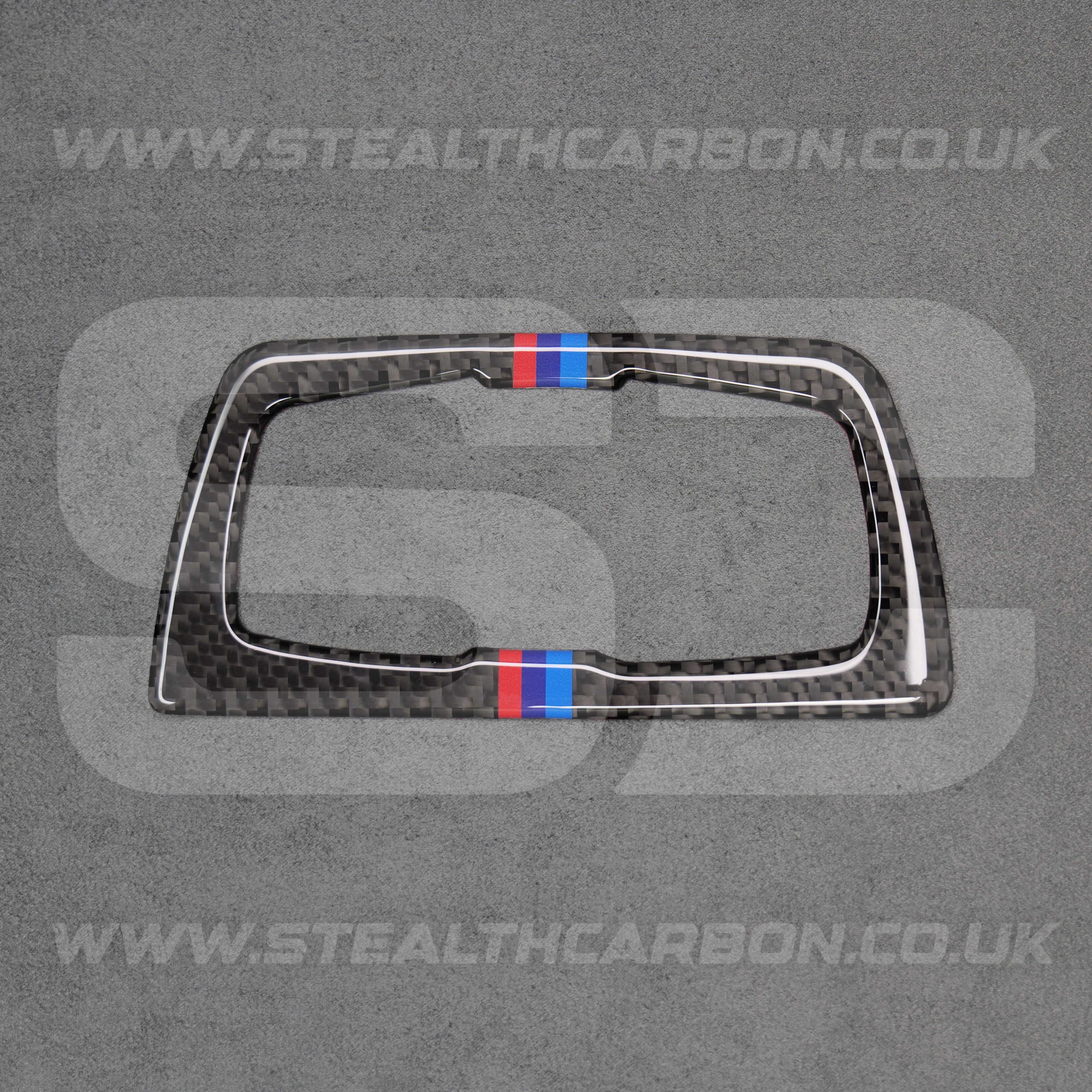 BMW Carbon Fibre M Stripe Headlight Switch Trim F30 F34 F80 M3 F82 M4 M5 F87 M2