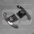 Toyota GR Supra Carbon Fibre & White Gear Shifter Paddles J29/DB A90/A9 2019+