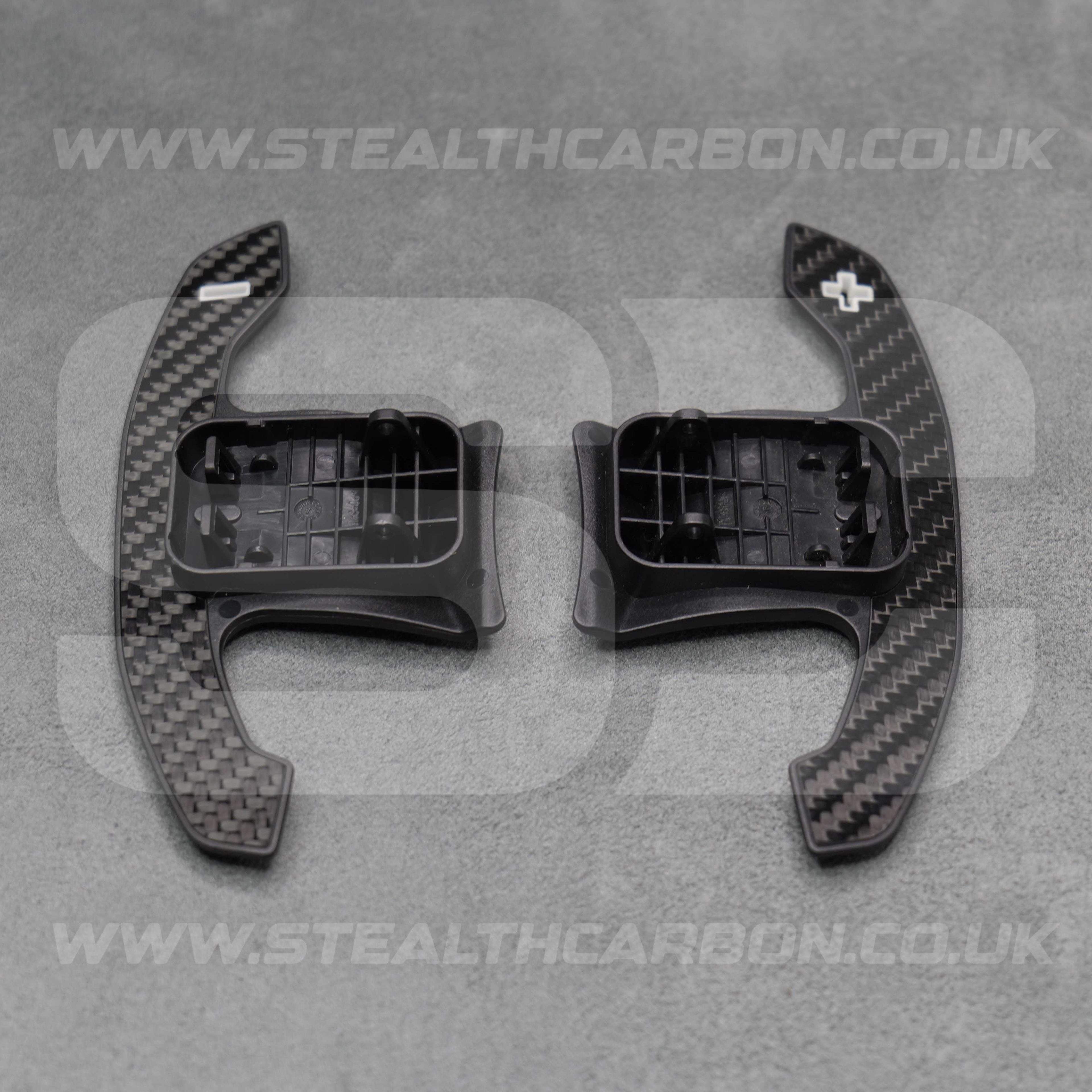 Toyota GR Supra Carbon Fibre & White Gear Shifter Paddles J29/DB A90/A9 2019+