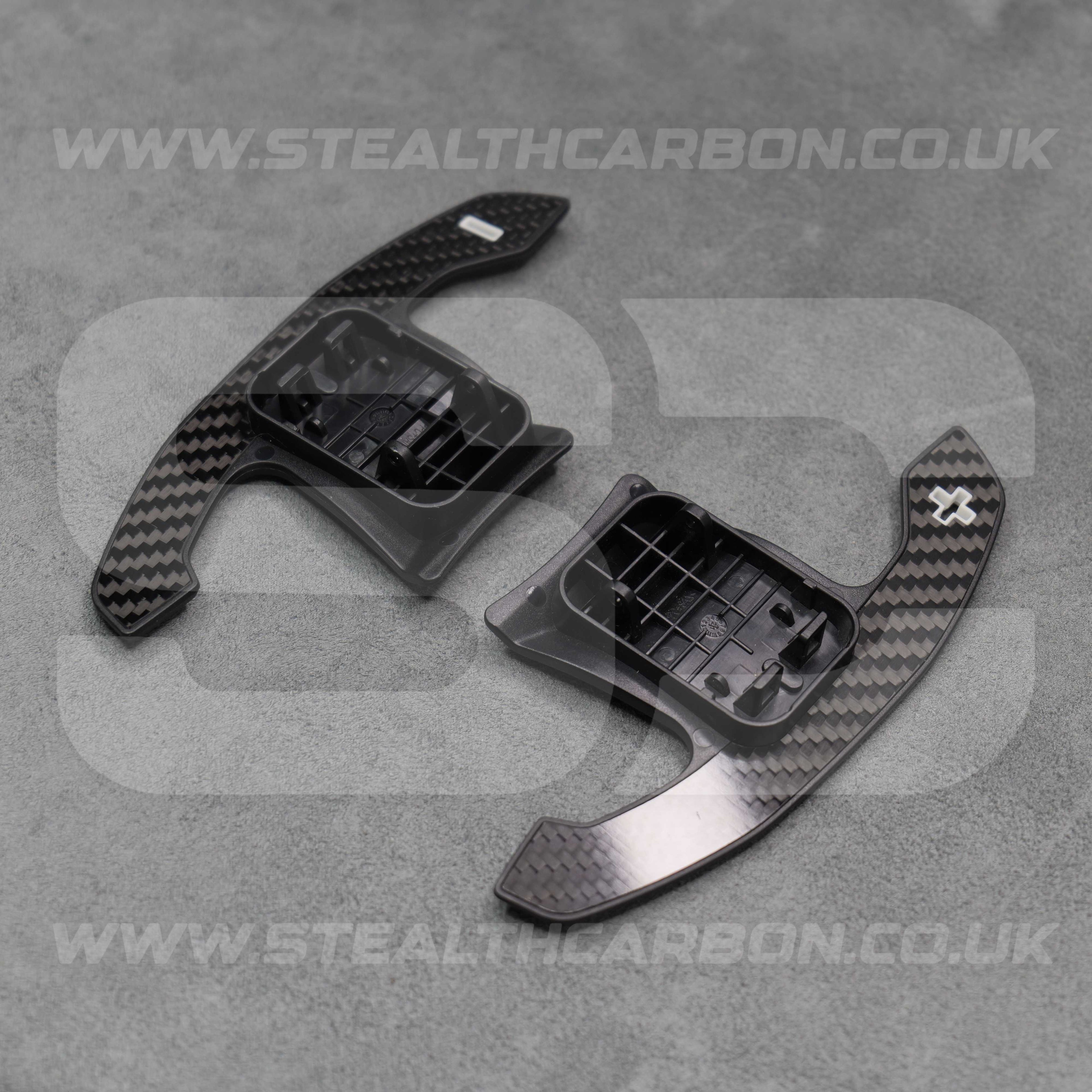 Toyota GR Supra Carbon Fibre & White Gear Shifter Paddles J29/DB A90/A9 2019+