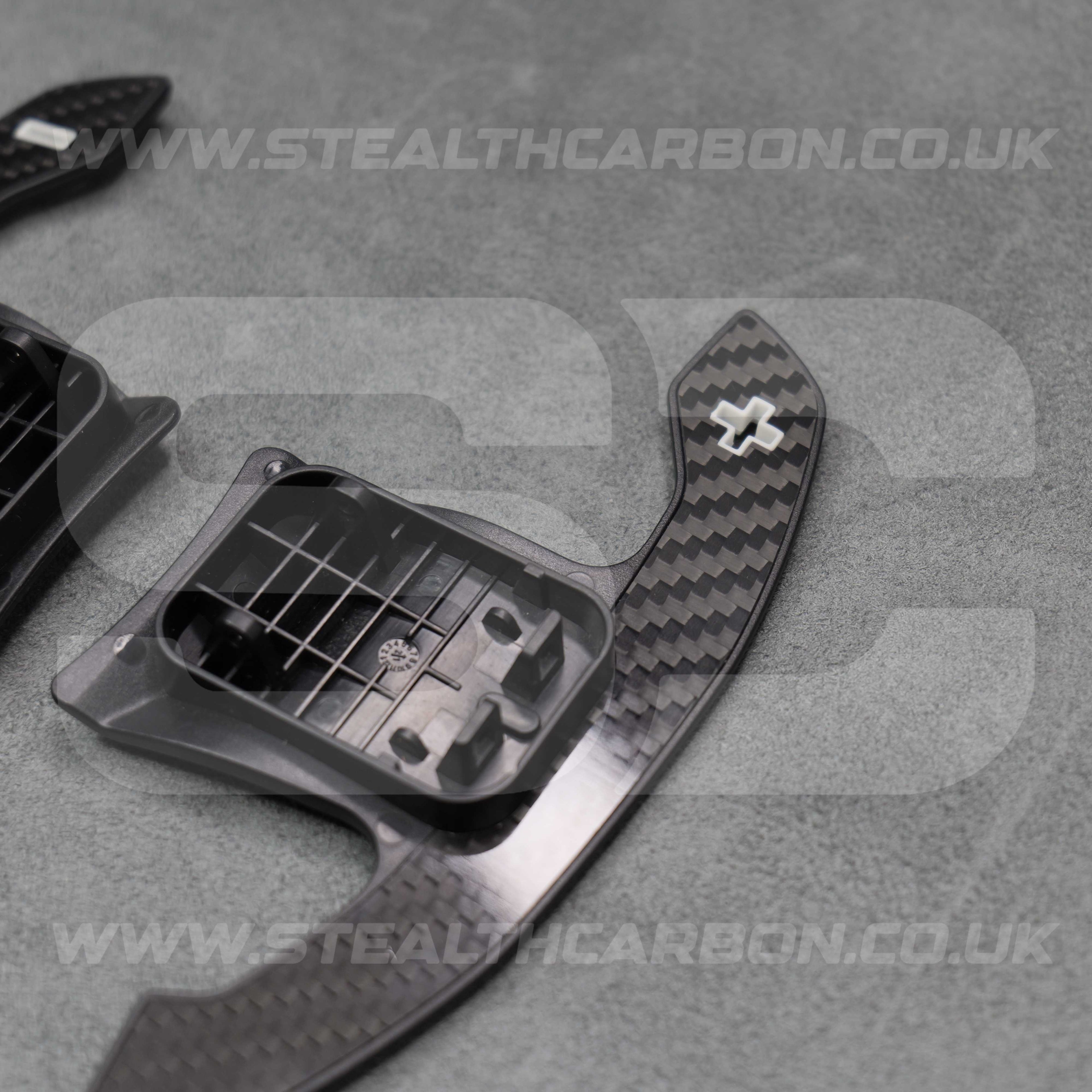 Toyota GR Supra Carbon Fibre & White Gear Shifter Paddles J29/DB A90/A9 2019+