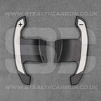 Toyota GR Supra Carbon Fibre & White Gear Shifter Paddles J29/DB A90/A9 2019+