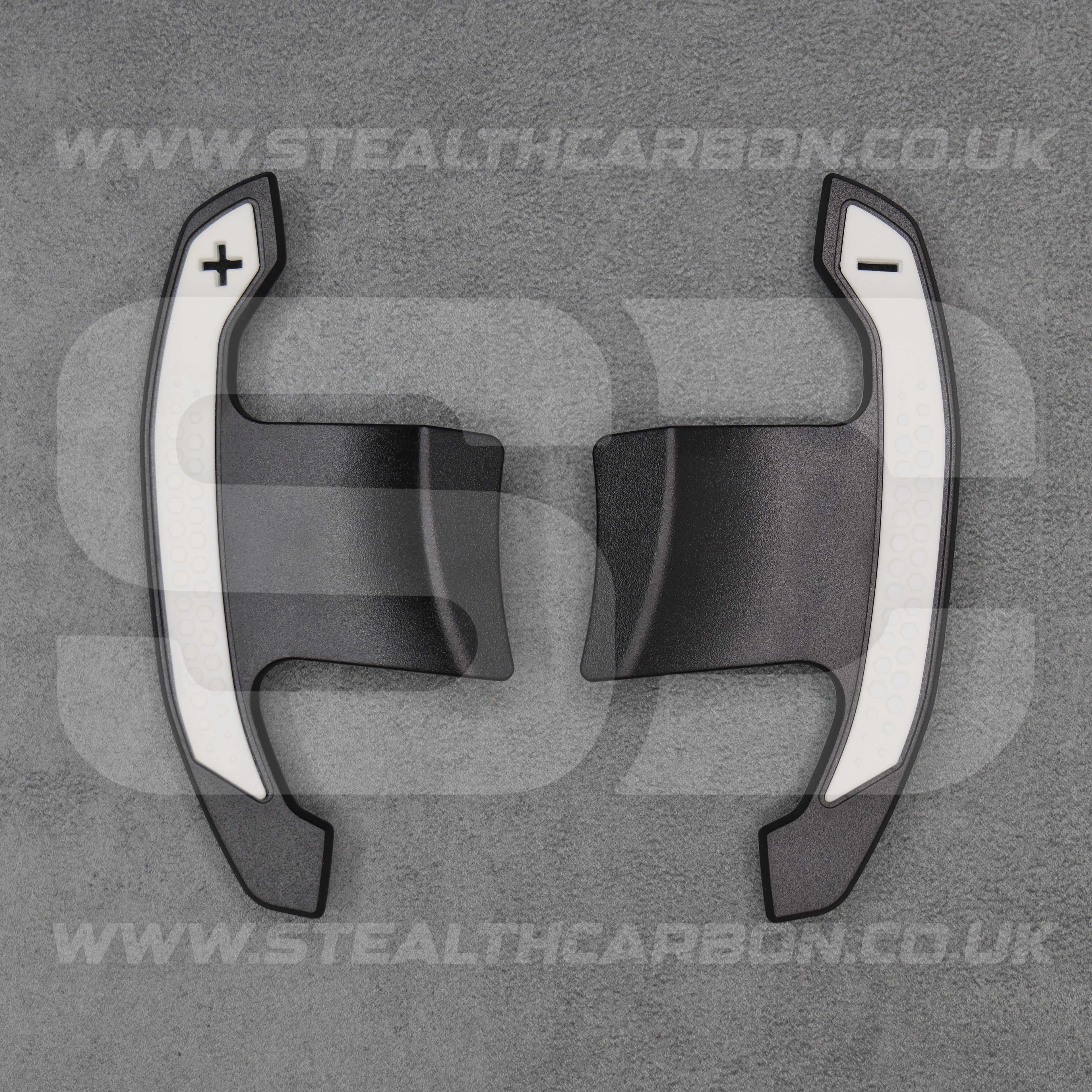 Toyota GR Supra Carbon Fibre & White Gear Shifter Paddles J29/DB A90/A9 2019+