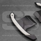 BMW Carbon Fibre / White Gear Shifter Paddles F80 M3 F82 F83 M4 F87 M2 F30 G80