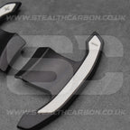 BMW Carbon Fibre / White Gear Shifter Paddles F80 M3 F82 F83 M4 F87 M2 F30 G80