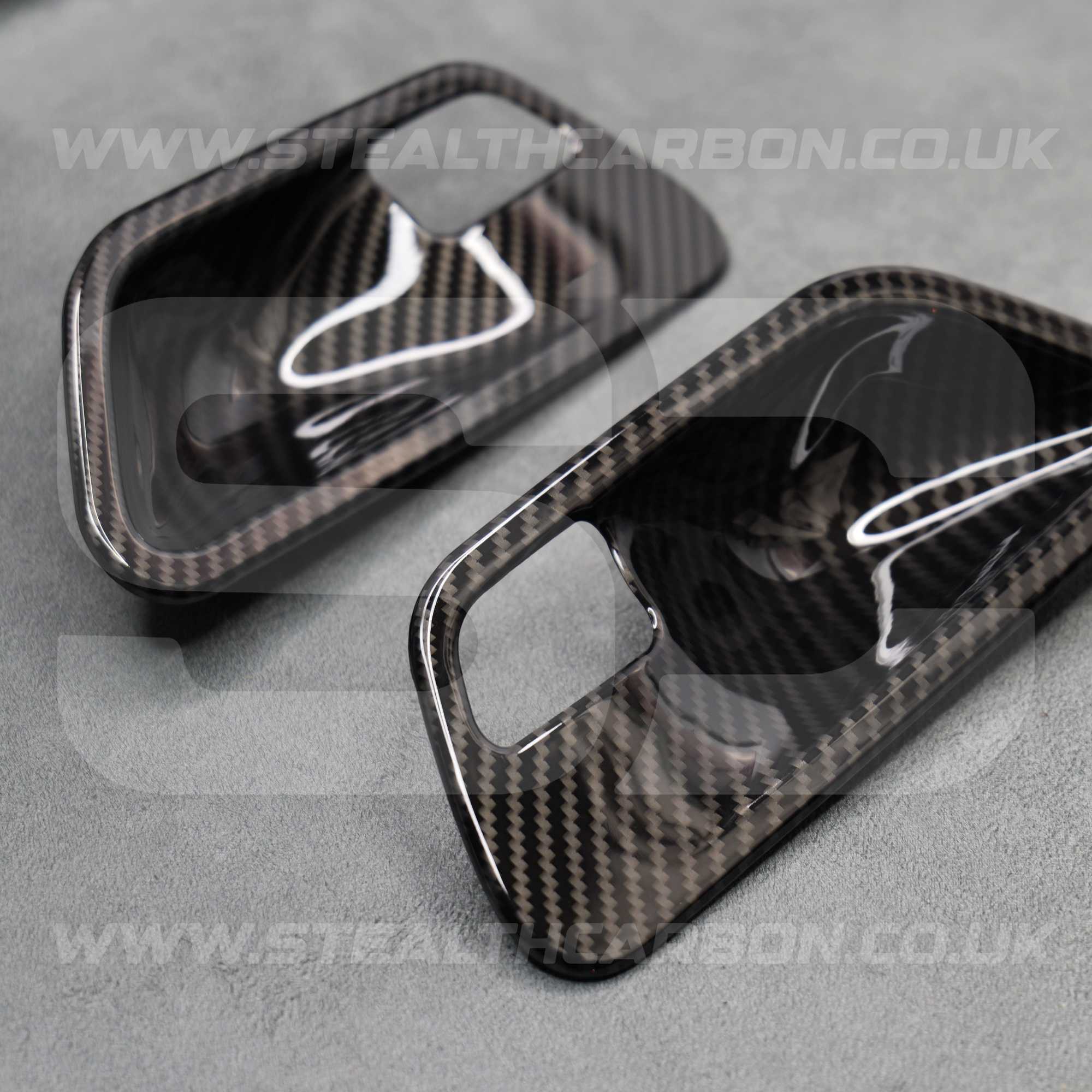 Carbon Fibre Style Interior Door Handle Trims BMW F80 M3 F82 M4 F83 F30 F32 3 4
