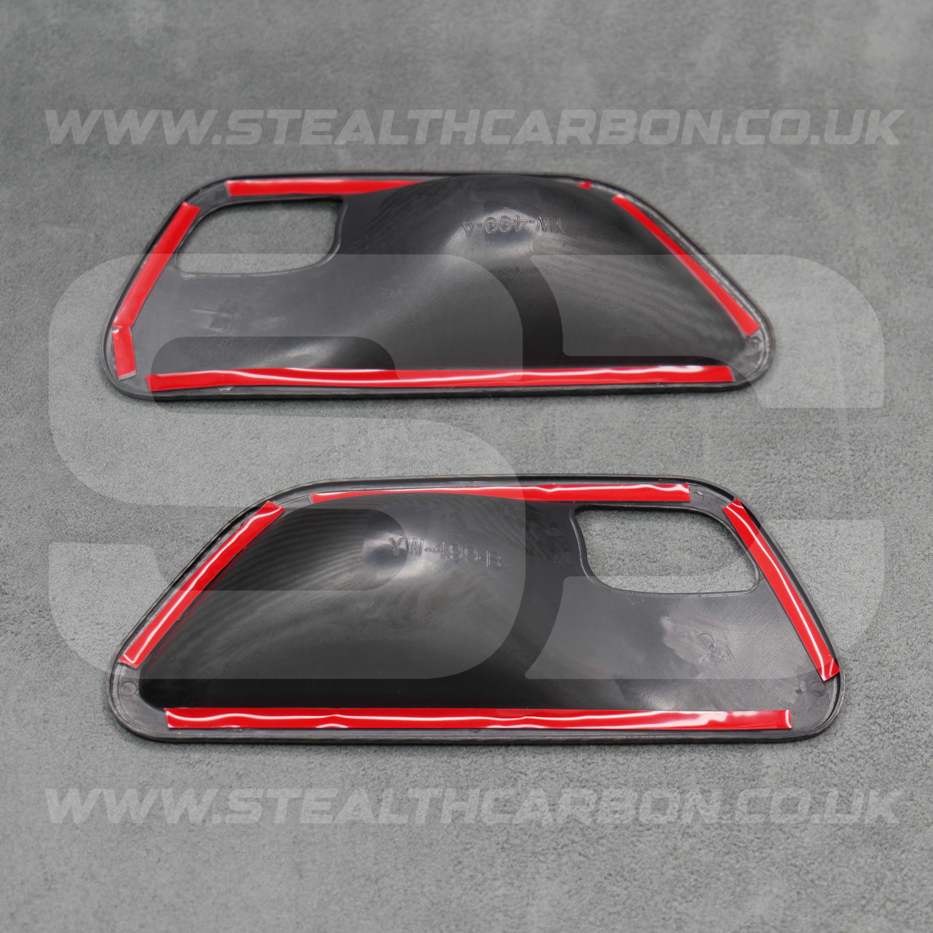 Carbon Fibre Style Interior Door Handle Trims BMW F80 M3 F82 M4 F83 F30 F32 3 4