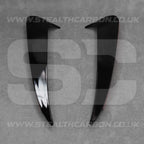 Mercedes C43 C63 Saloon Gloss Black Rear Bumper Side Vent Trims W205 C Class AMG