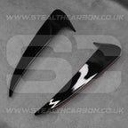 Mercedes C43 C63 Saloon Gloss Black Rear Bumper Side Vent Trims W205 C Class AMG