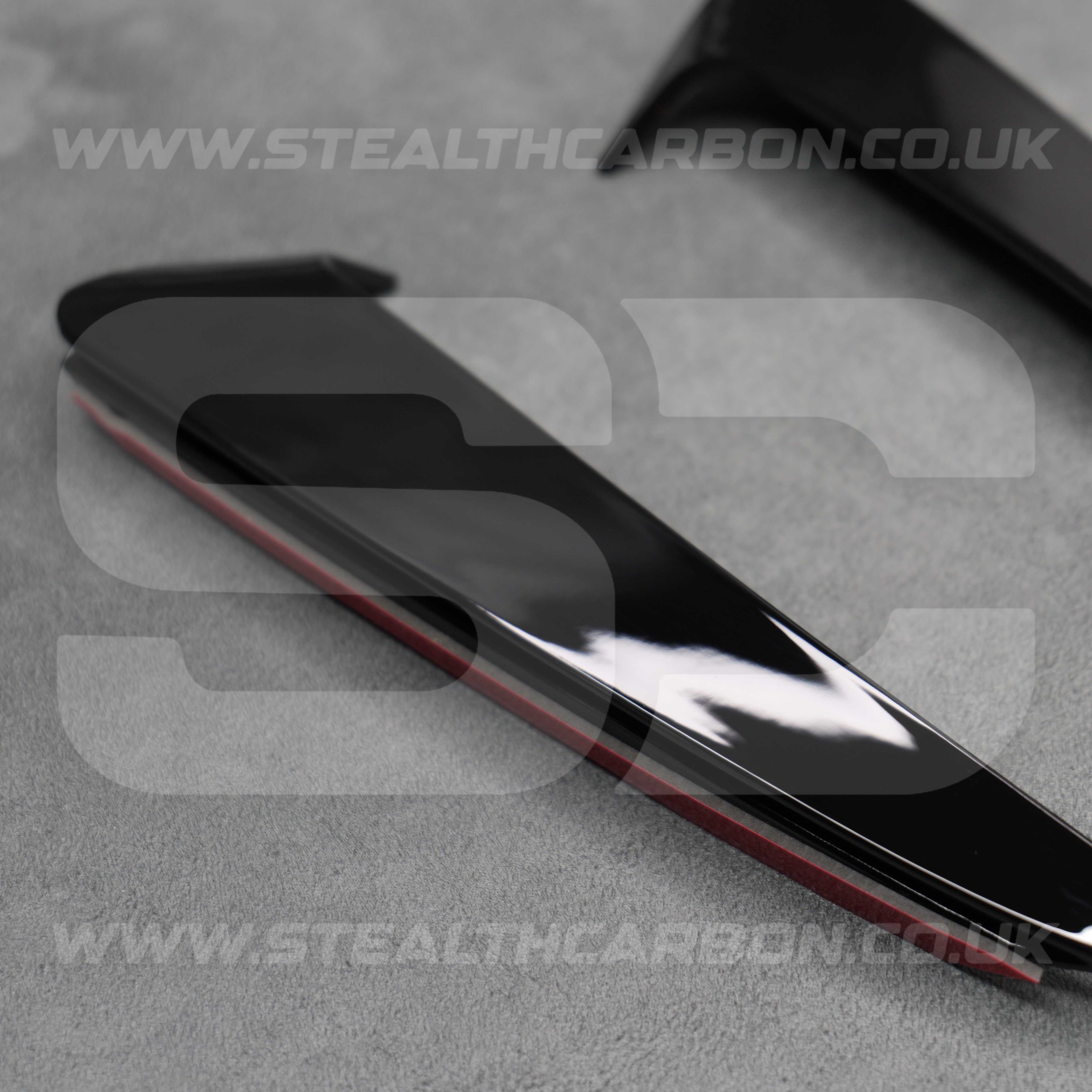 Mercedes C43 C63 Saloon Gloss Black Rear Bumper Side Vent Trims W205 C Class AMG