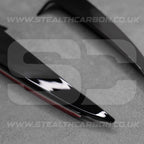 Mercedes C43 C63 Saloon Gloss Black Rear Bumper Side Vent Trims W205 C Class AMG