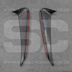 Mercedes C43 C63 Saloon Gloss Black Rear Bumper Side Vent Trims W205 C Class AMG