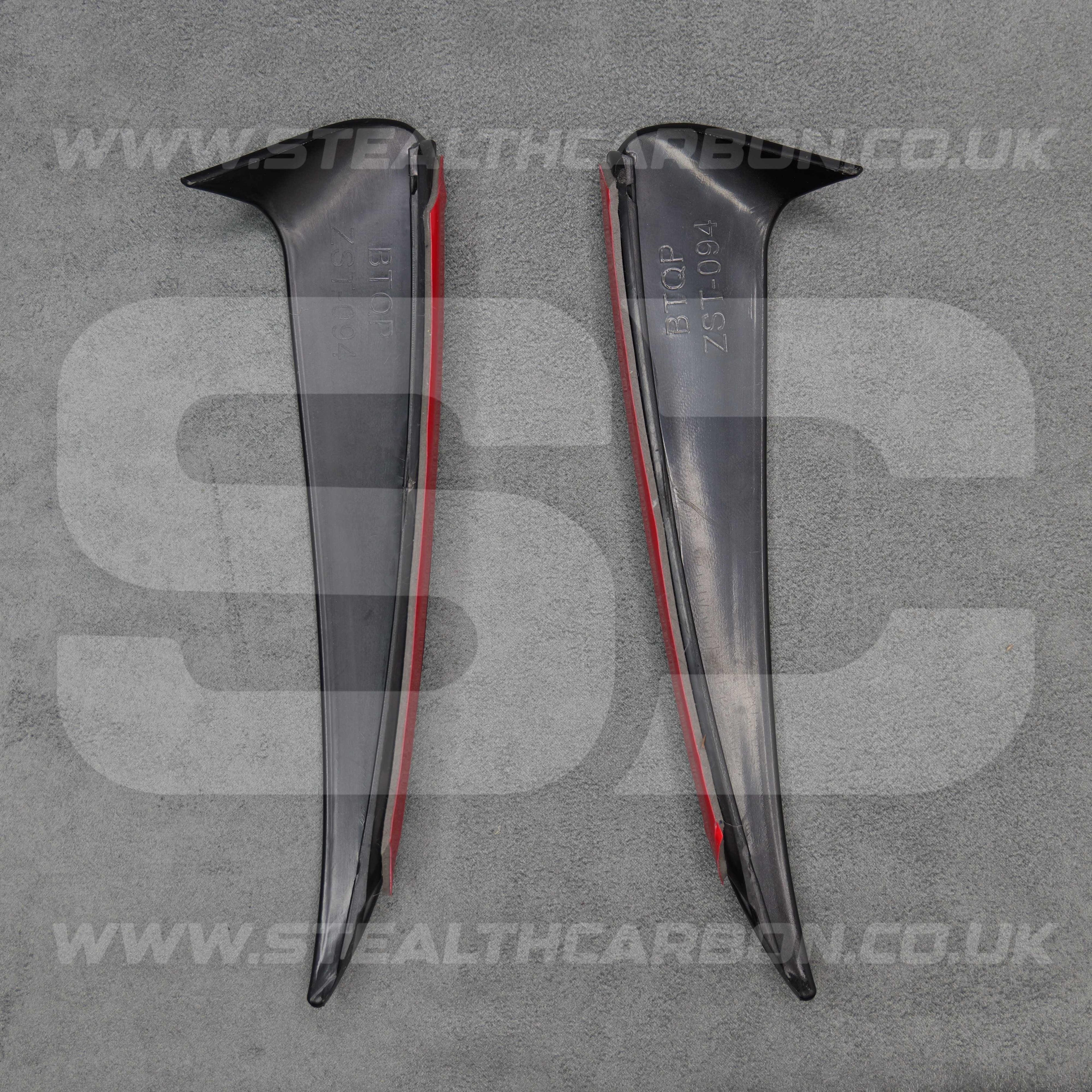 Mercedes C43 C63 Saloon Gloss Black Rear Bumper Side Vent Trims W205 C Class AMG