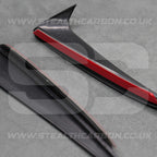 Mercedes C43 C63 Saloon Gloss Black Rear Bumper Side Vent Trims W205 C Class AMG