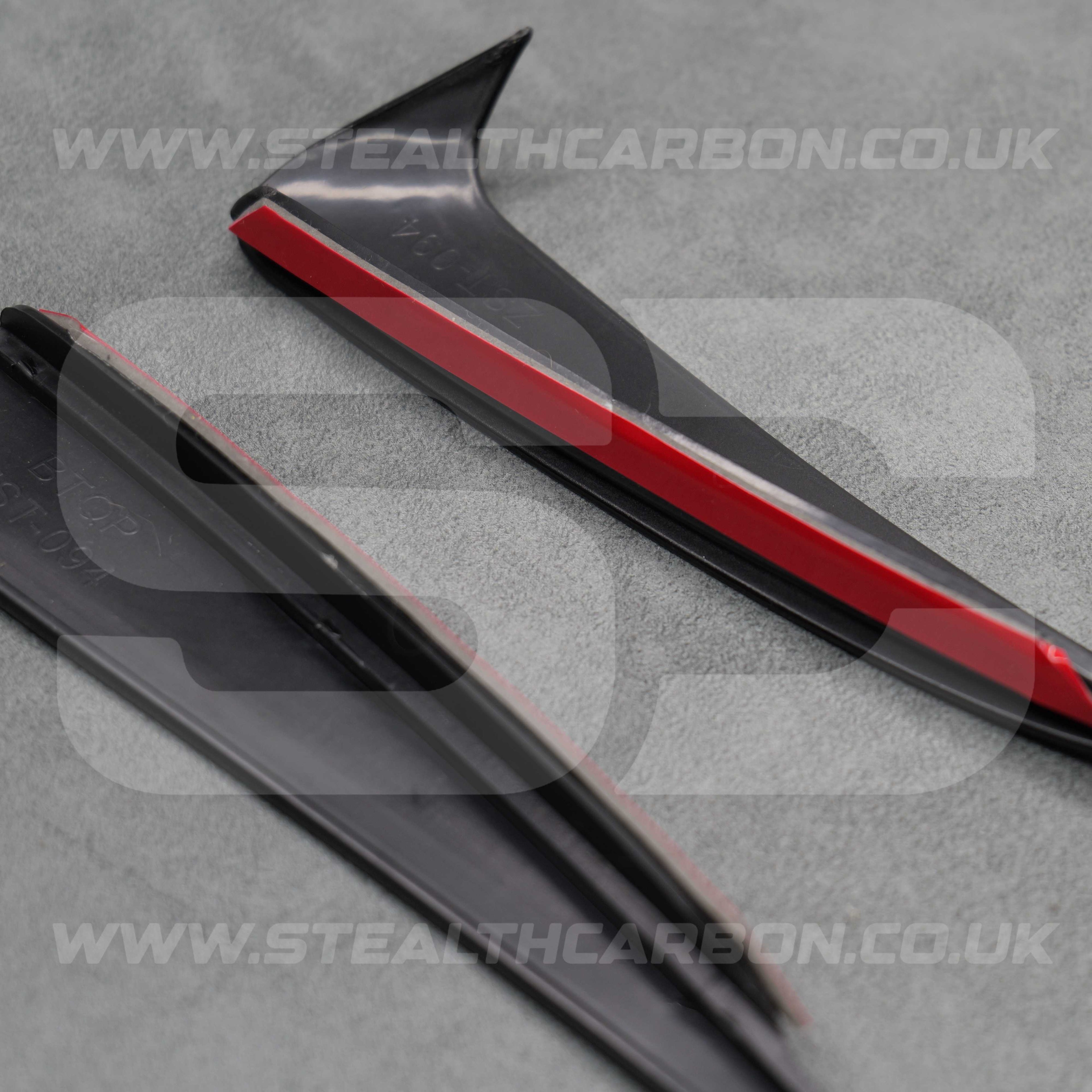 Mercedes C43 C63 Saloon Gloss Black Rear Bumper Side Vent Trims W205 C Class AMG