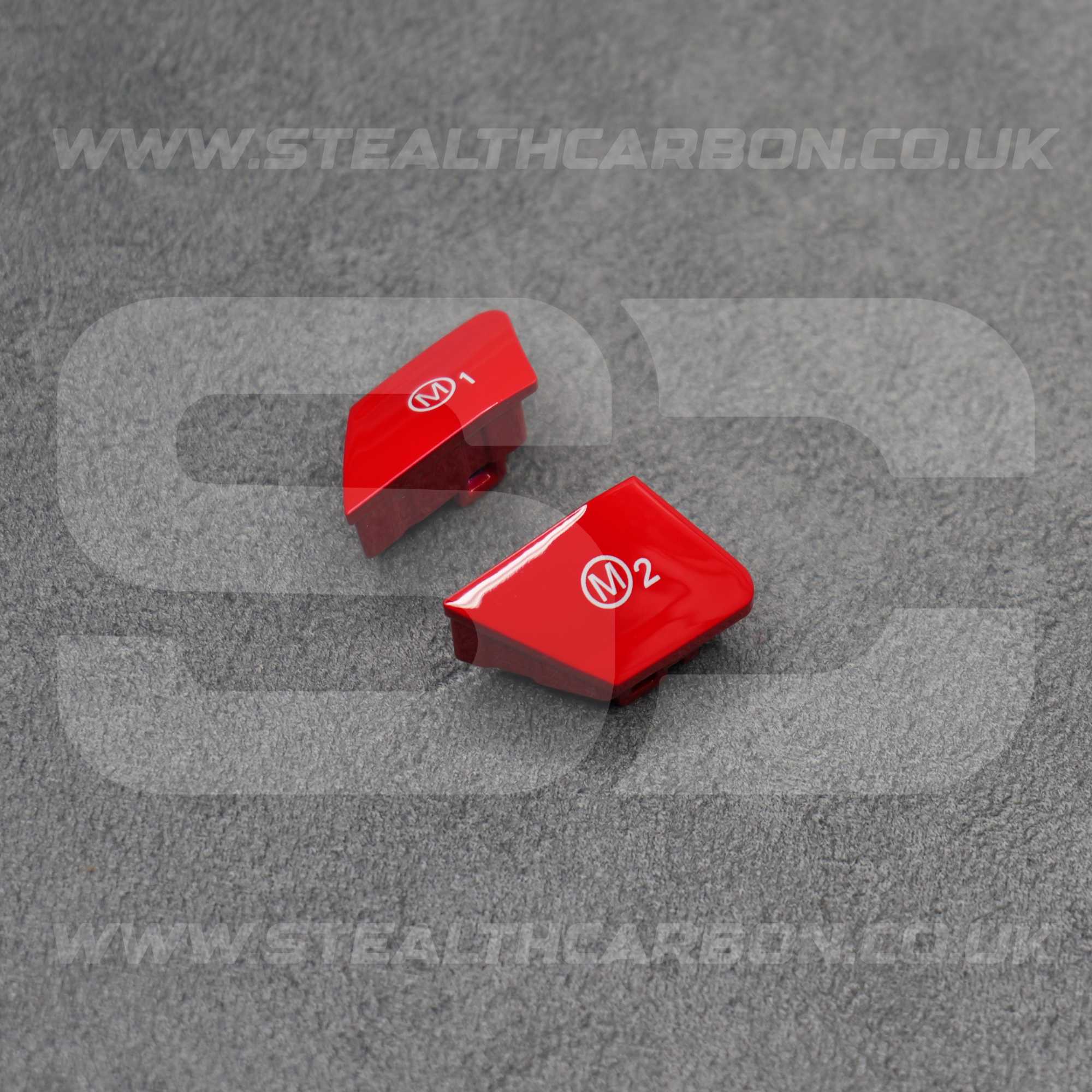 BMW Red M1 & M2 Buttons Set for M2 M3 M4 M5 M6 X5M X6M F80 F82 F83 F85 F87 F10