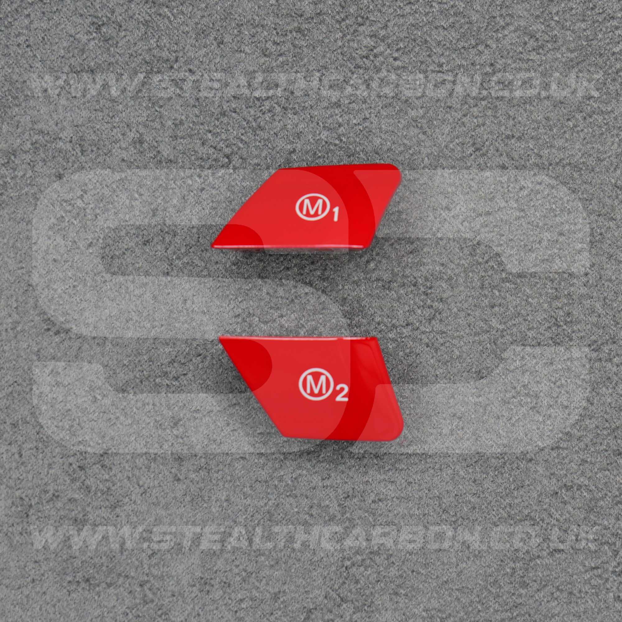BMW Red M1 & M2 Buttons Set for M2 M3 M4 M5 M6 X5M X6M F80 F82 F83 F85 F87 F10