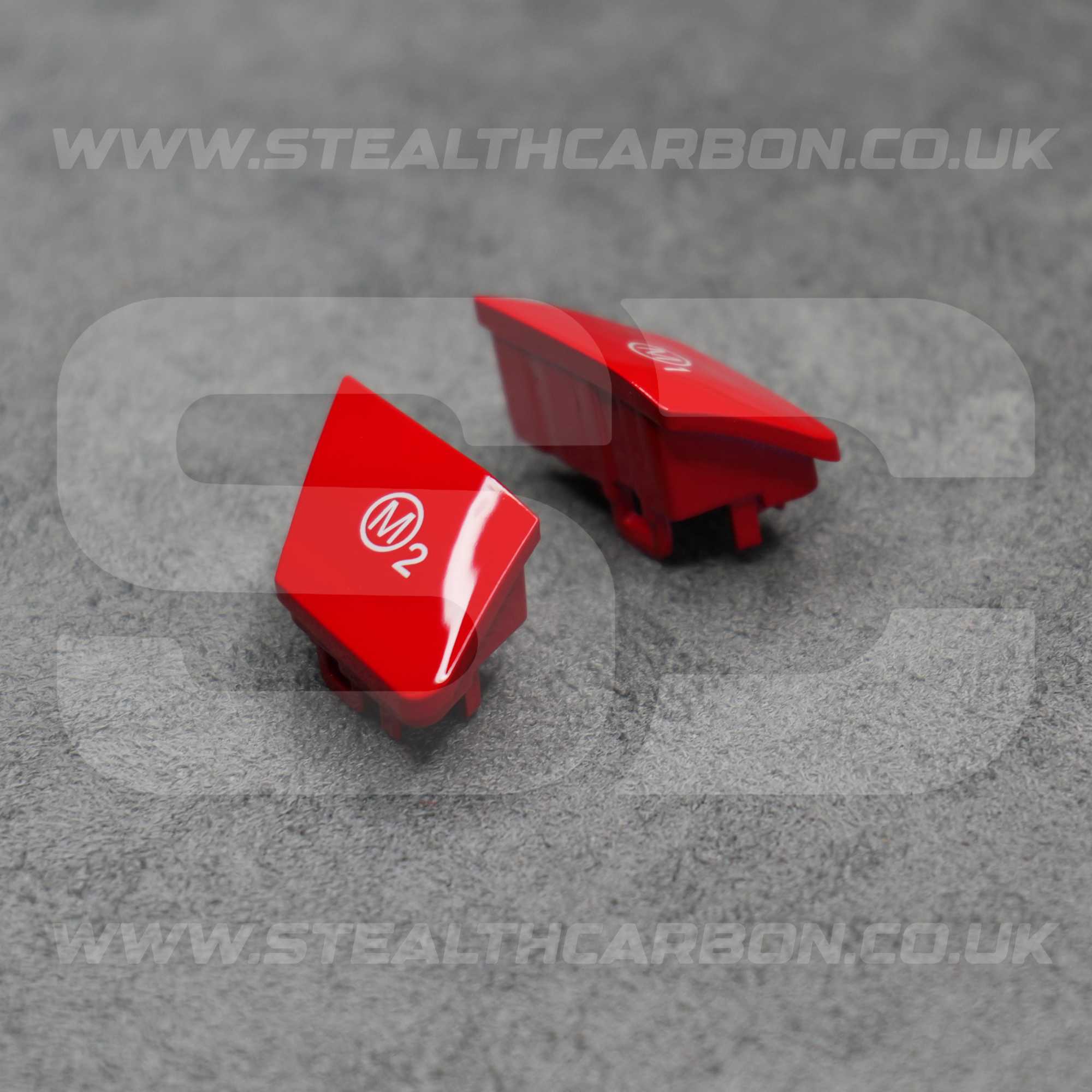 BMW Red M1 & M2 Buttons Set for M2 M3 M4 M5 M6 X5M X6M F80 F82 F83 F85 F87 F10