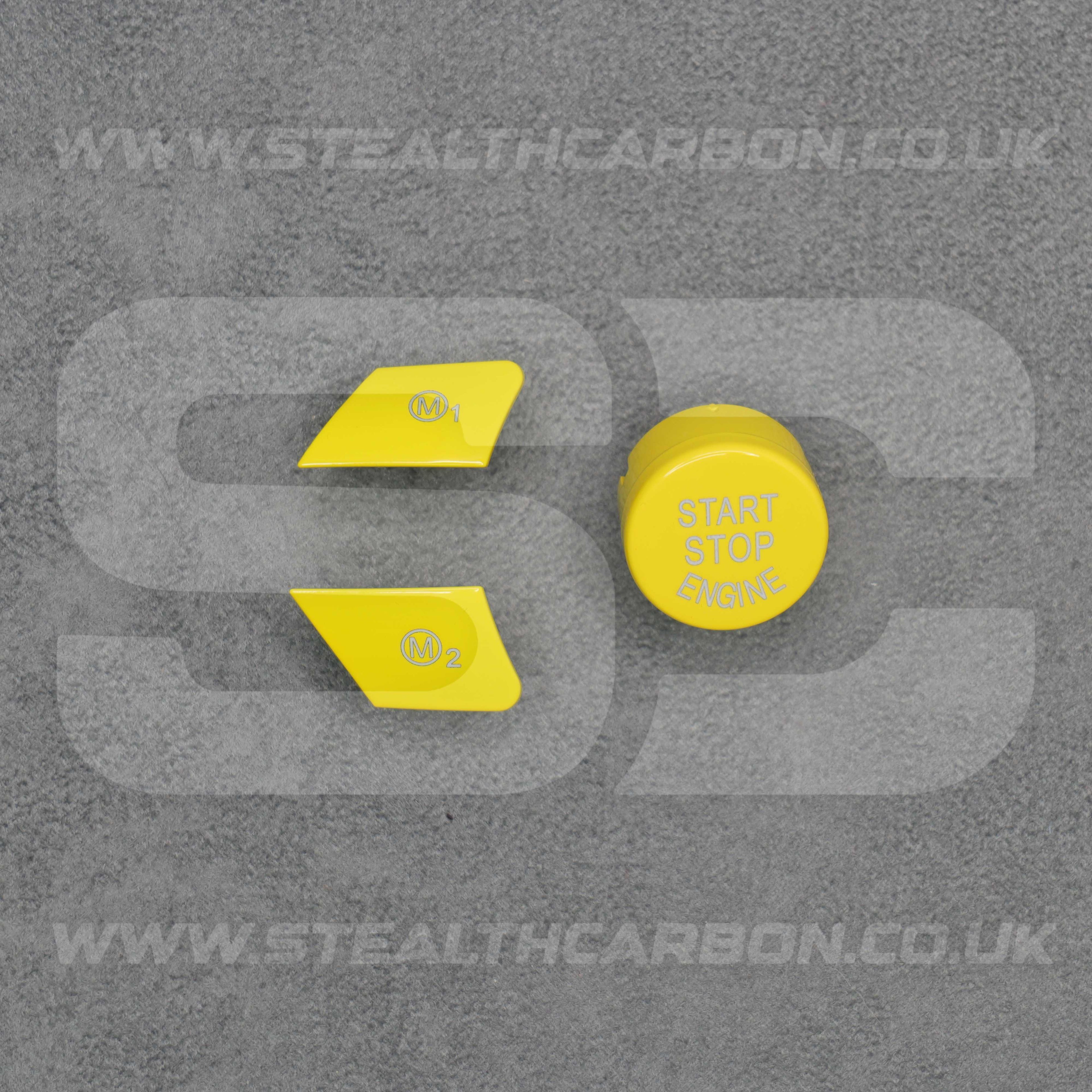 Yellow M1 M2 & Start Buttons Set BMW M2 M3 M4 M5 M6 X5M F80 F82 F83 F85 F87