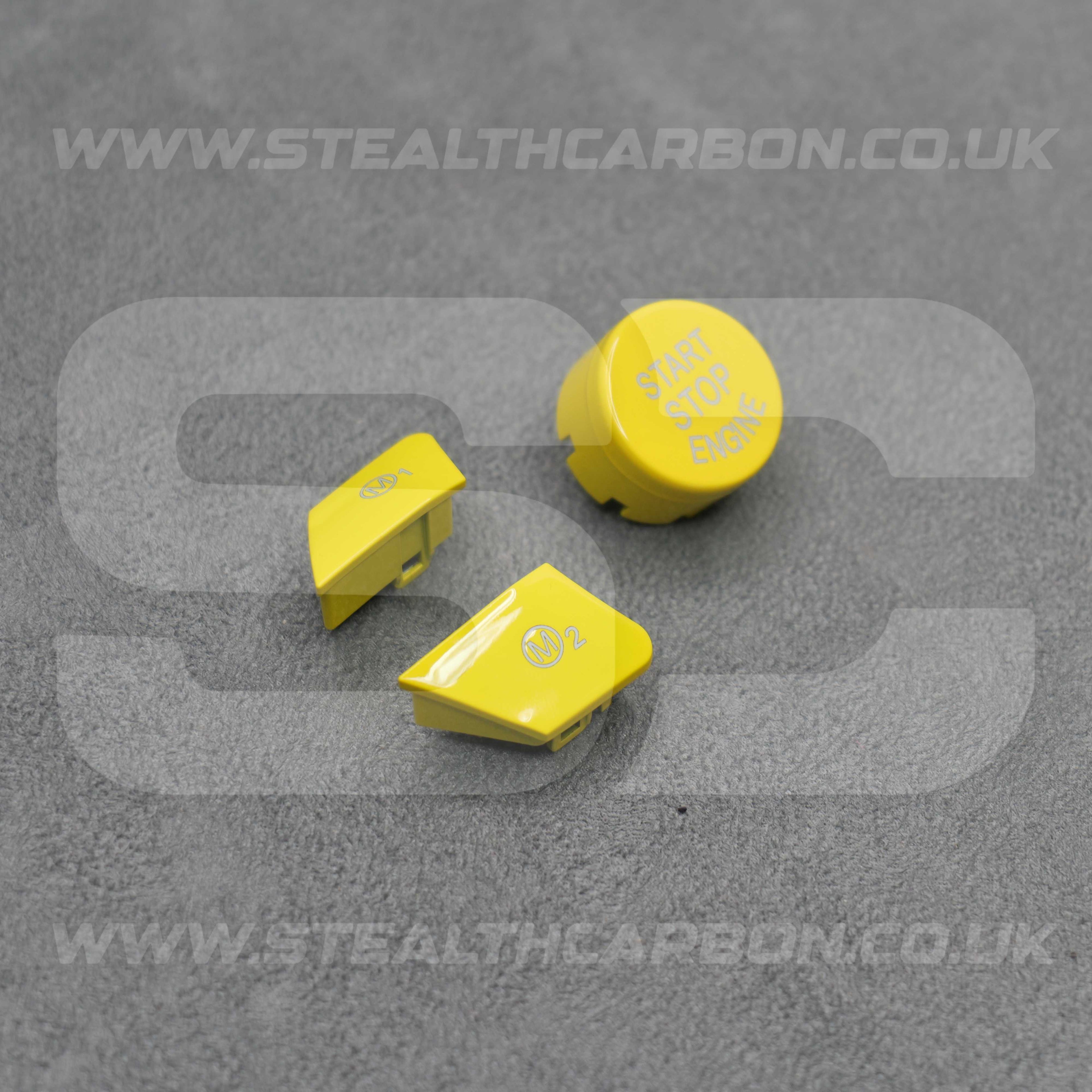 Yellow M1 M2 & Start Buttons Set BMW M2 M3 M4 M5 M6 X5M F80 F82 F83 F85 F87