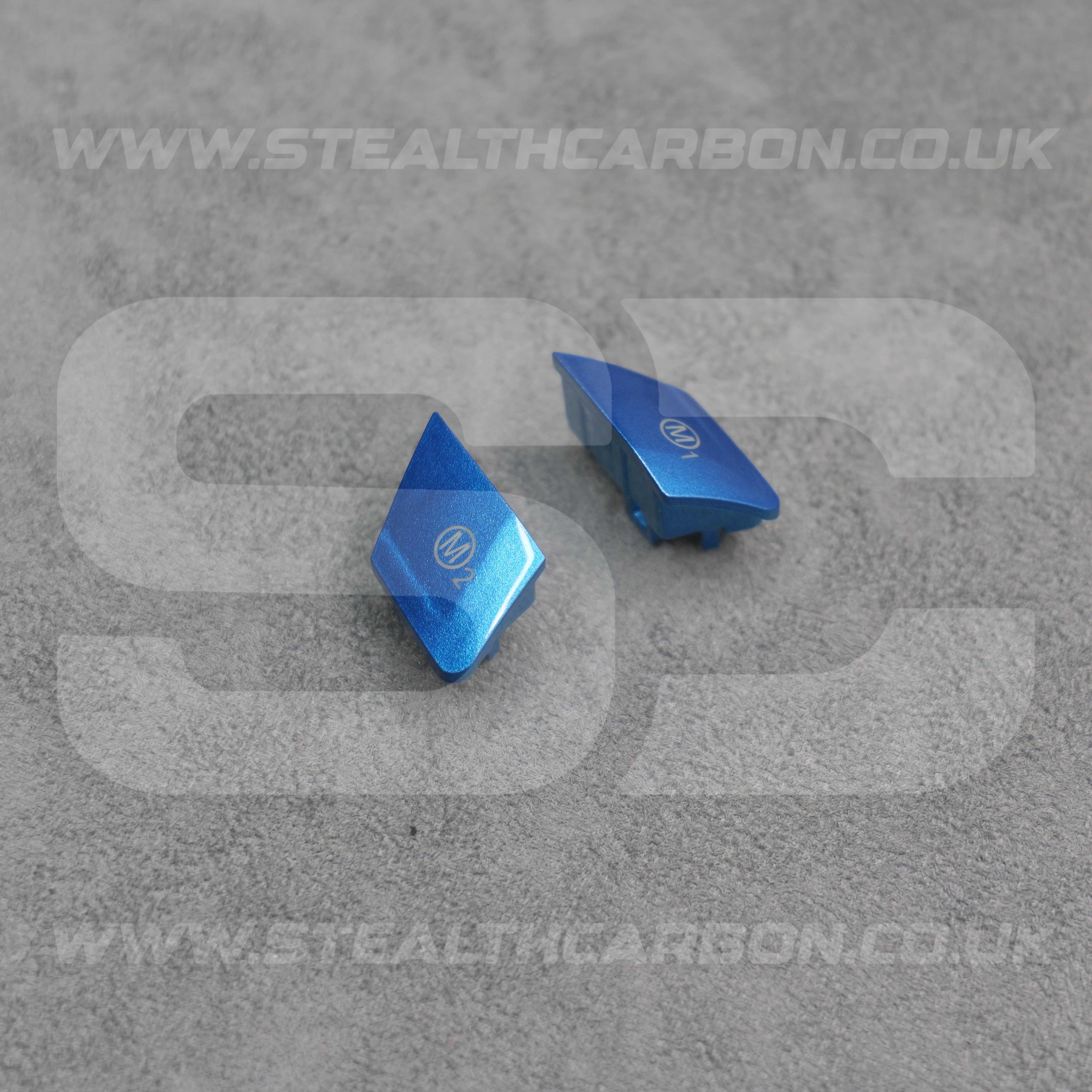 BMW Metallic Blue M1 & M2 Buttons Set for M2 M3 M4 M5 M6 X5M X6M F80 F82 F83 F87