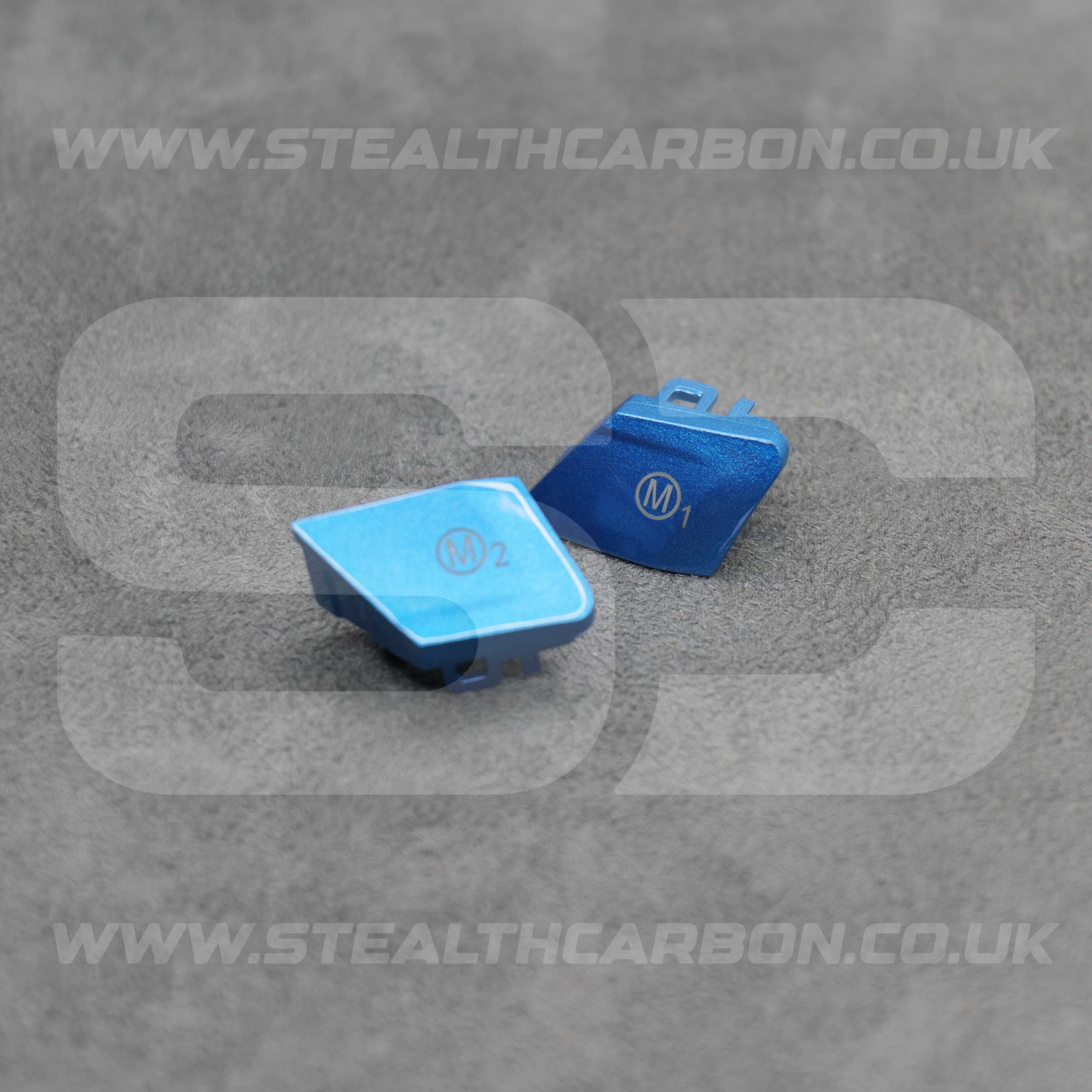 BMW Metallic Blue M1 & M2 Buttons Set for M2 M3 M4 M5 M6 X5M X6M F80 F82 F83 F87